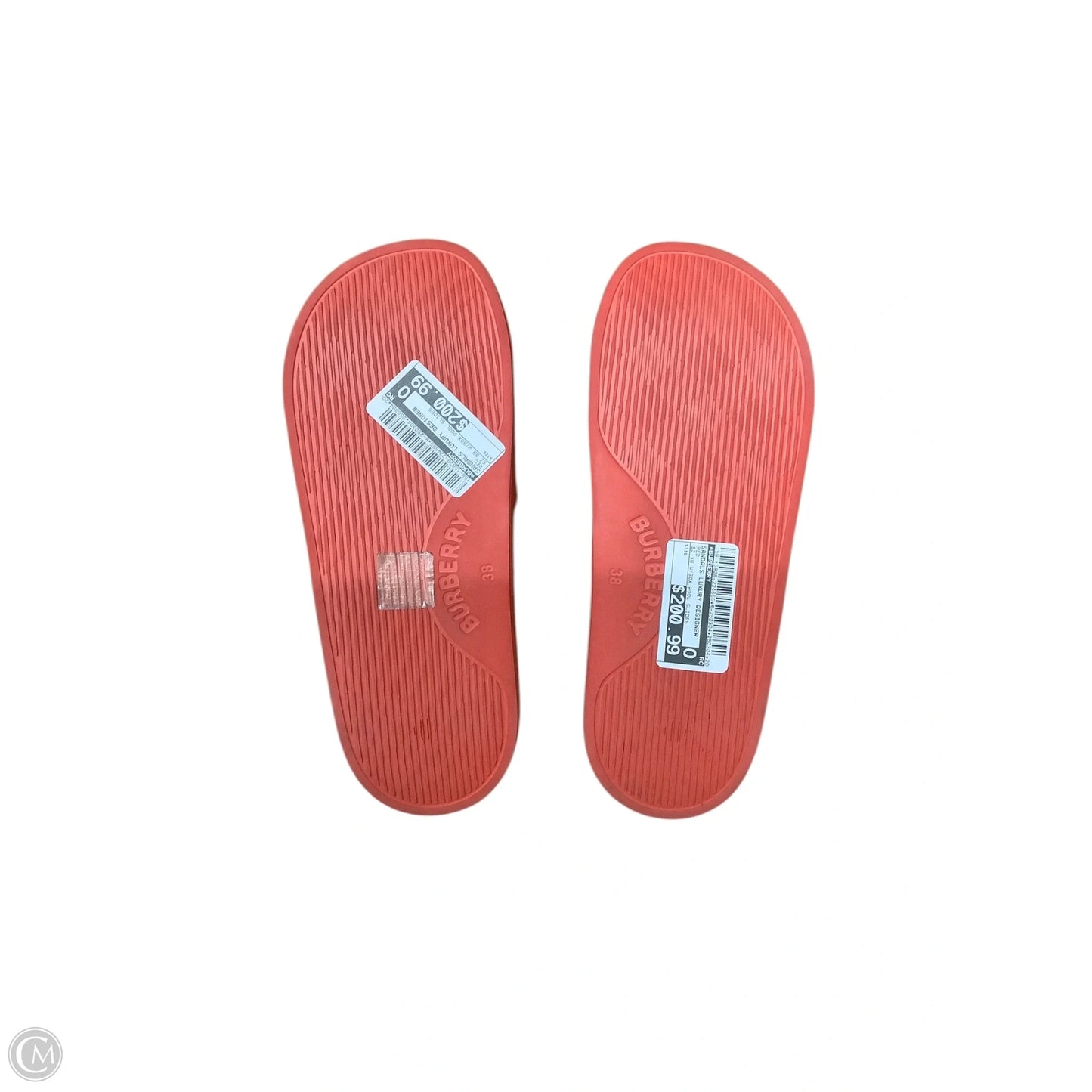 Sandals Luxury Designer By Burberry In Red