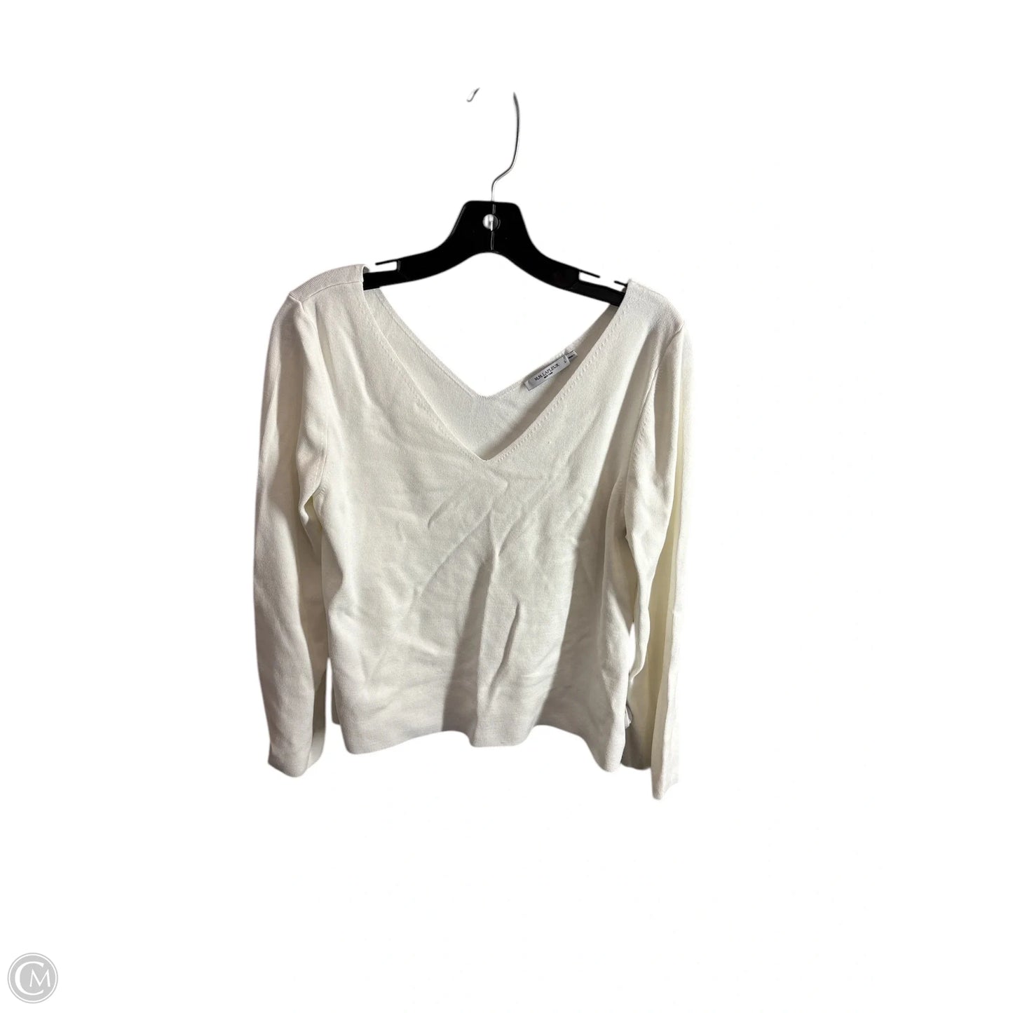 Top Long Sleeve Basic By Clothes Mentor In Cream, Size: L