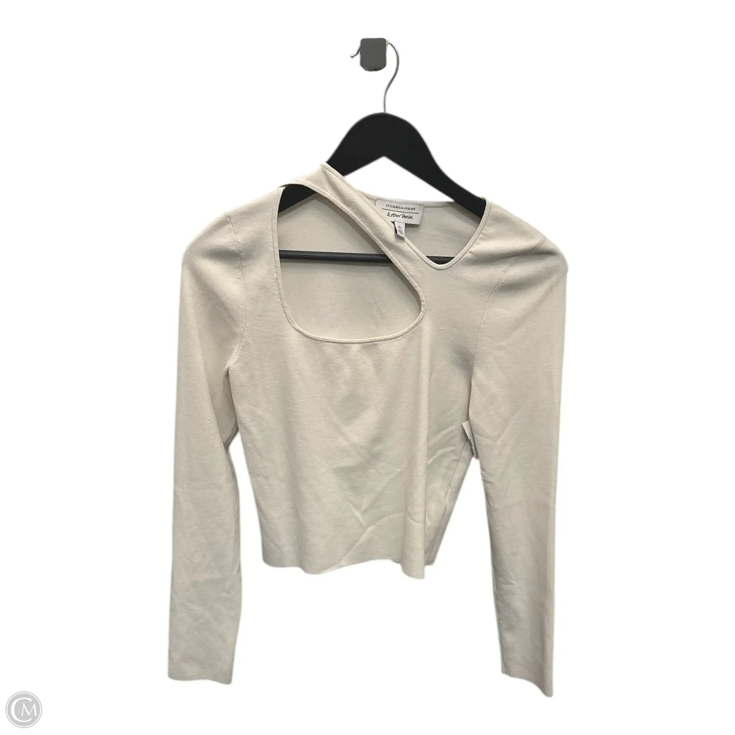Top Long Sleeve By Clothes Mentor In Cream, Size: L