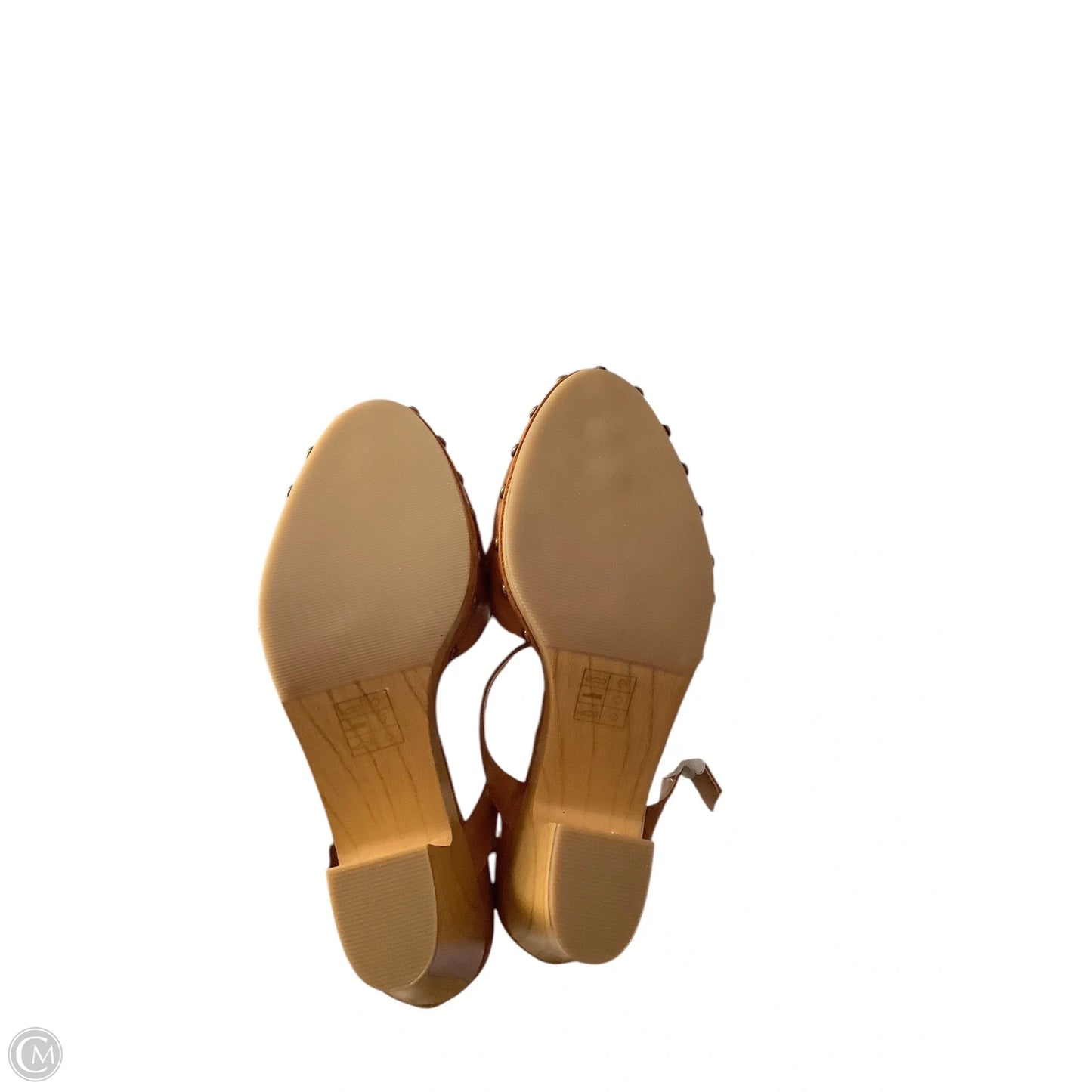 Shoes Heels Block By Clothes Mentor In Tan, Size: 9.5