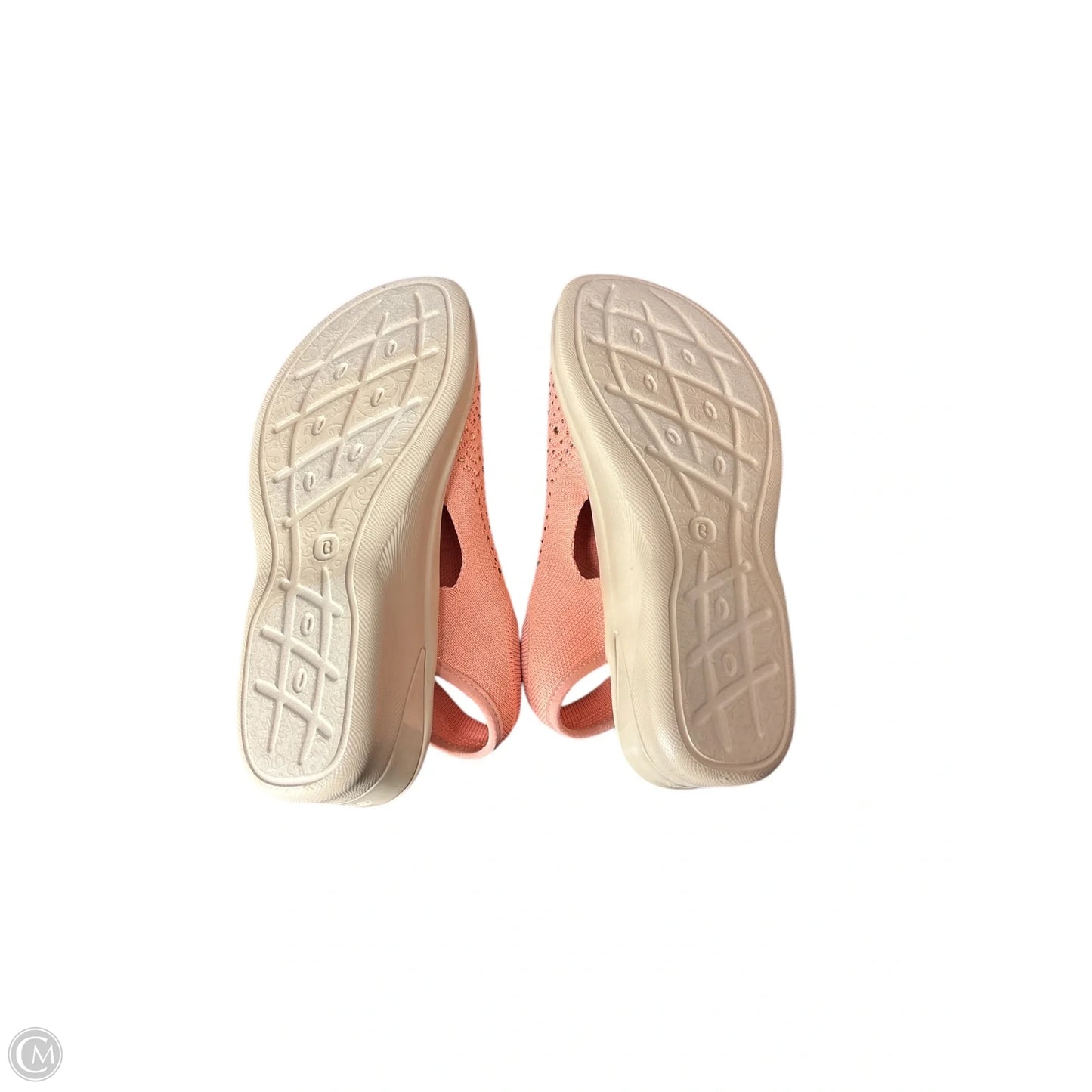 Sandals Heels Wedge By Bzees In Orange, Size: 8