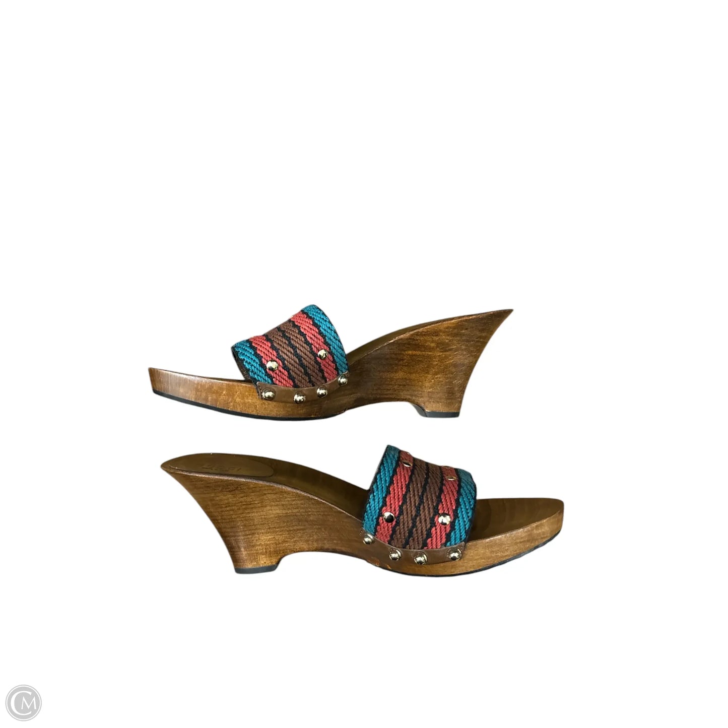 Sandals Luxury Designer By Gucci In Multi-colored, Size: 9.5