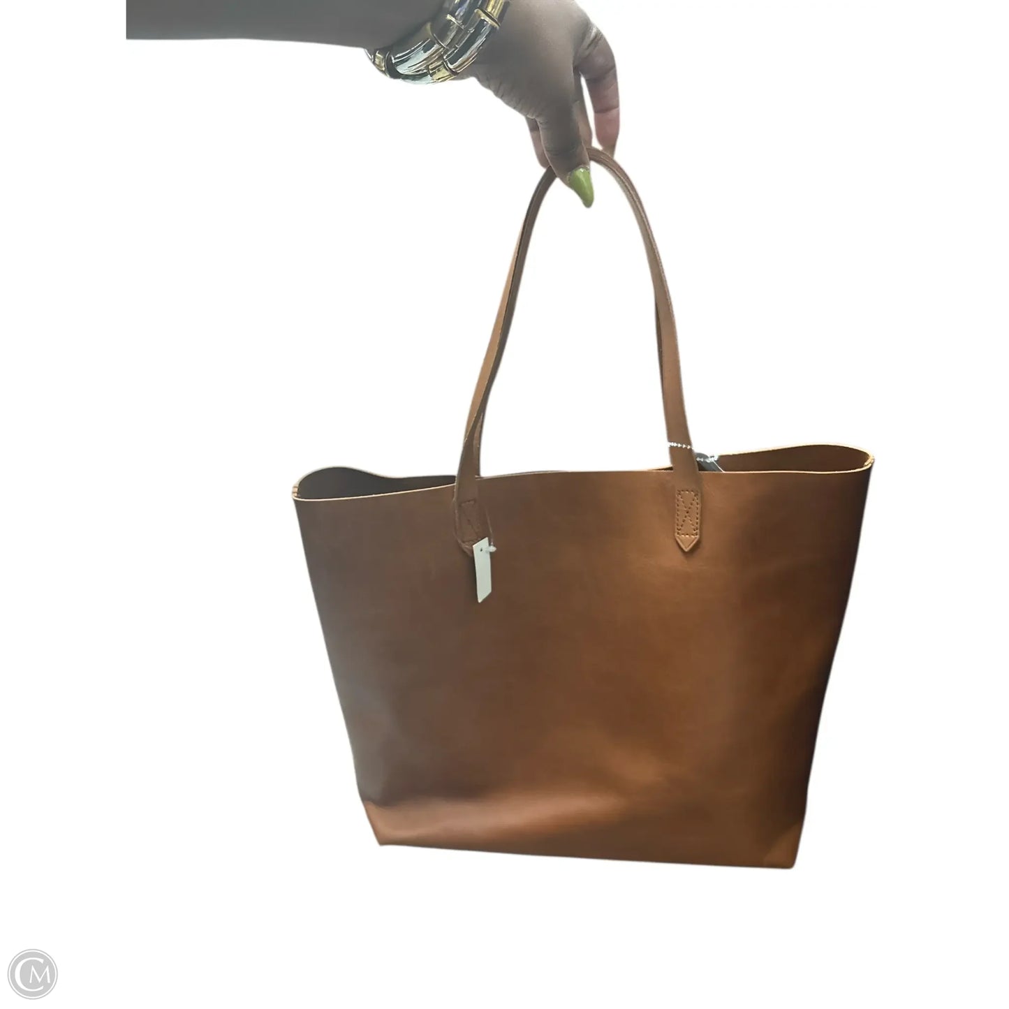 Handbag Leather By Madewell, Size: Large