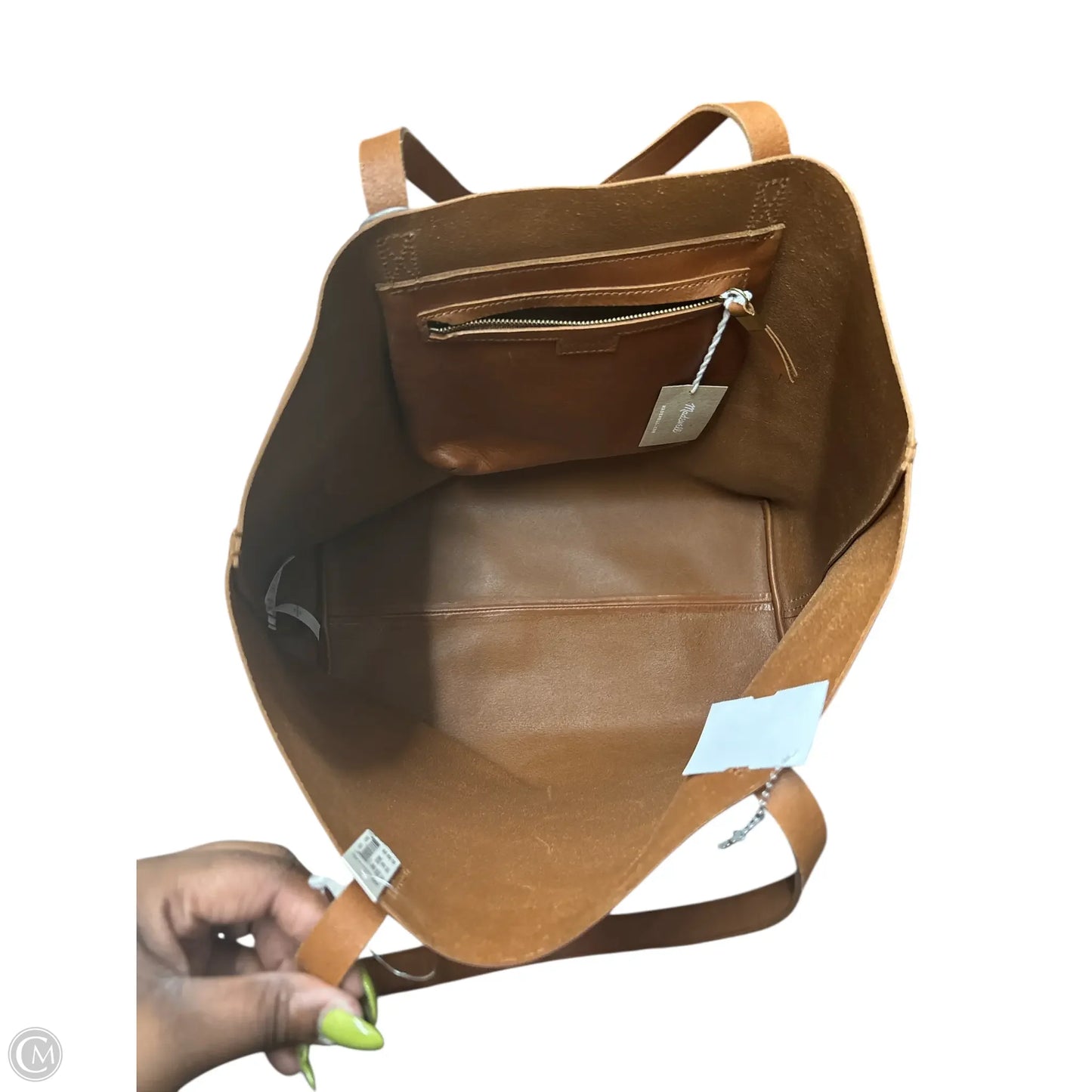 Handbag Leather By Madewell, Size: Large