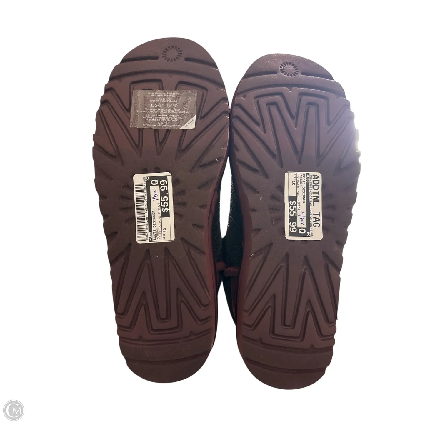Boots Designer By Ugg In Maroon, Size: 10