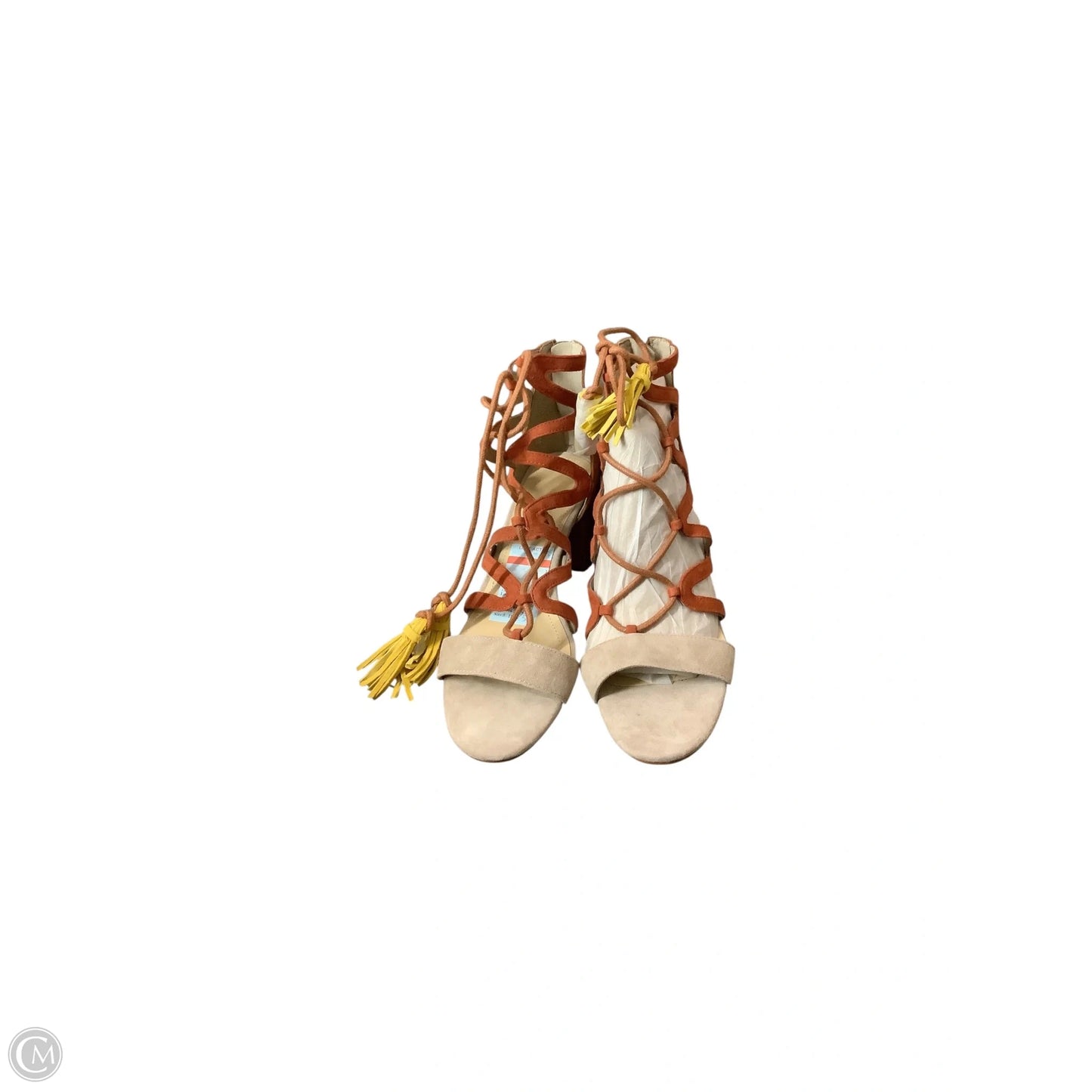 Shoes Heels Block By Marc Fisher In Orange, Size: 7.5