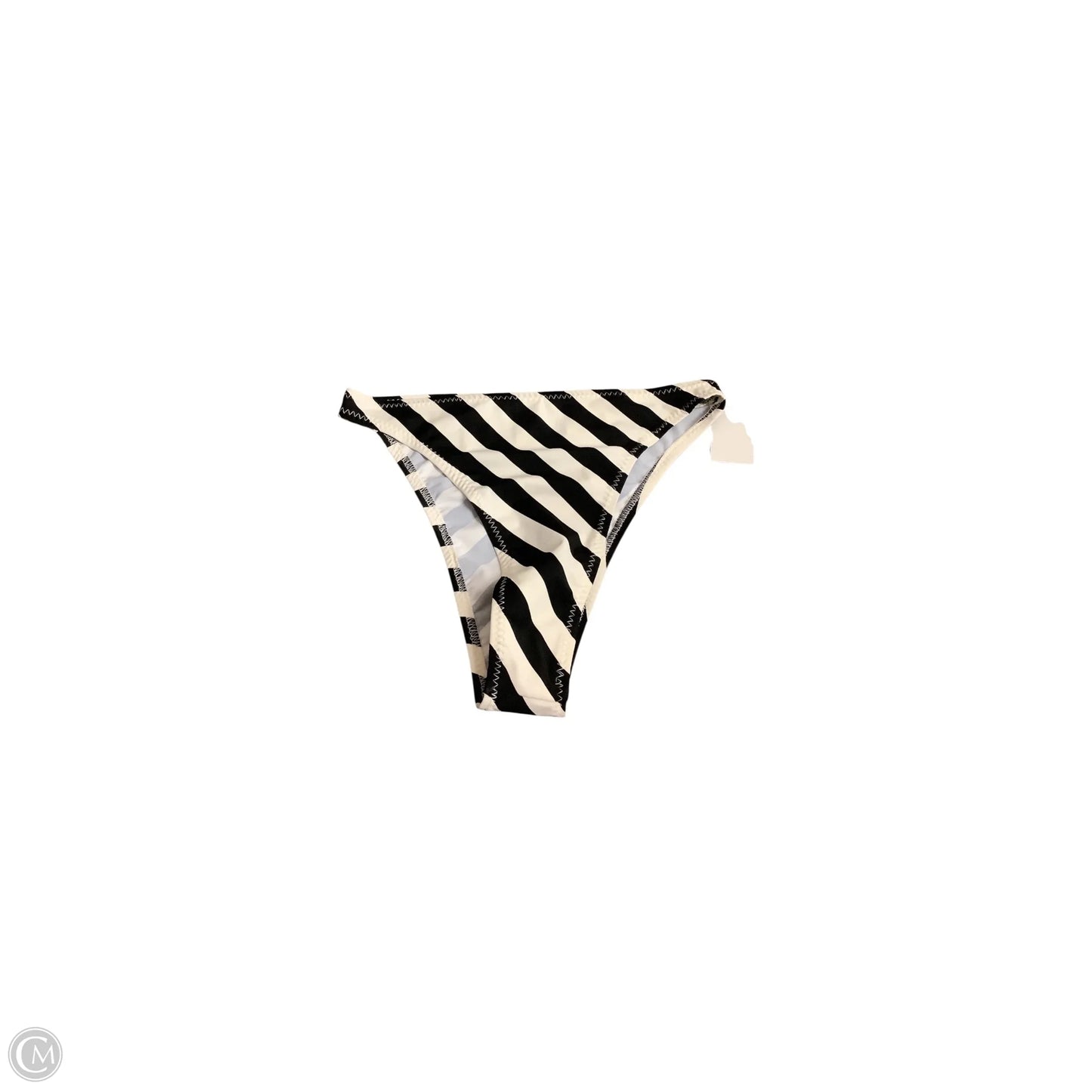 Swimsuit 2pc By Norma Kamali In Black & Cream, Size: L