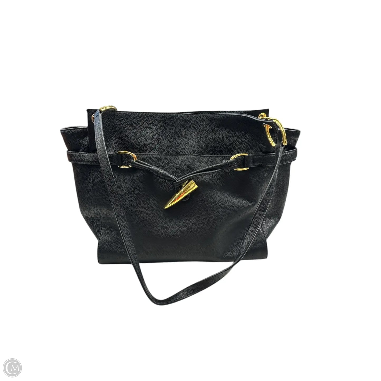 Handbag Leather By Dkny, Size: Large