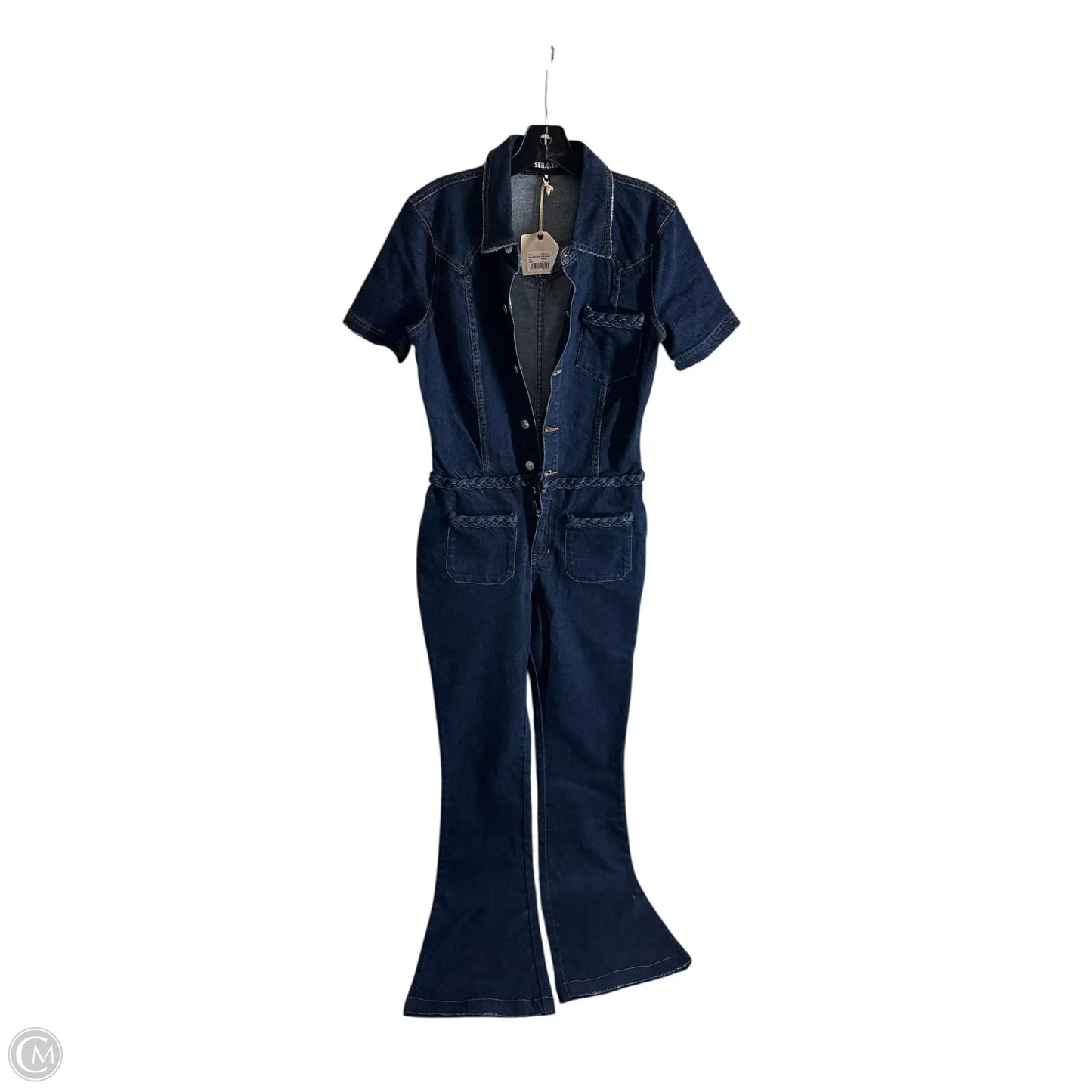 Jumpsuit By Clothes Mentor In Blue Denim, Size: M