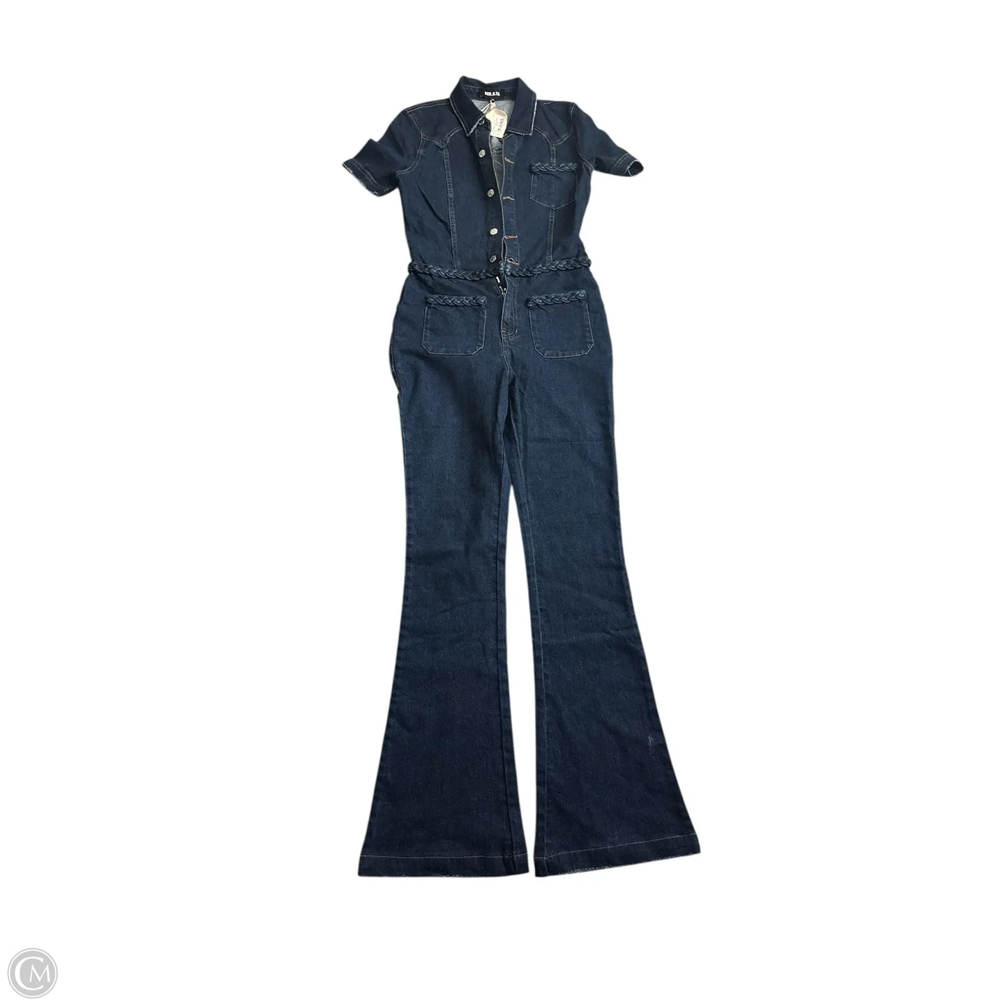 Jumpsuit By Clothes Mentor In Blue Denim, Size: M