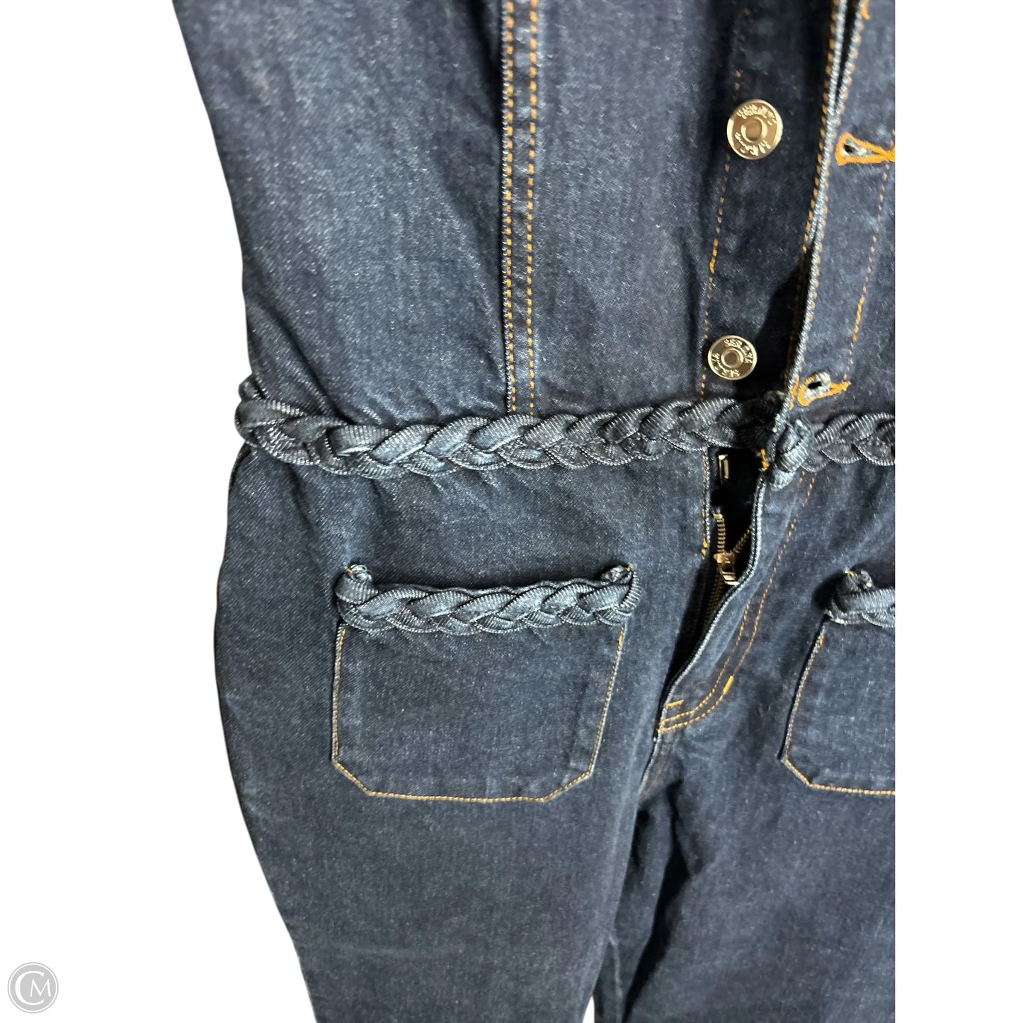 Jumpsuit By Clothes Mentor In Blue Denim, Size: M