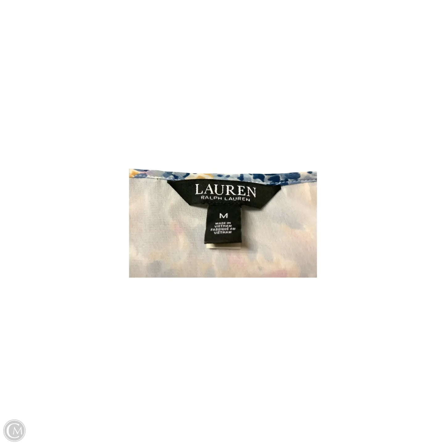 Top Long Sleeve Basic By Lauren By Ralph Lauren In Floral Print, Size: M