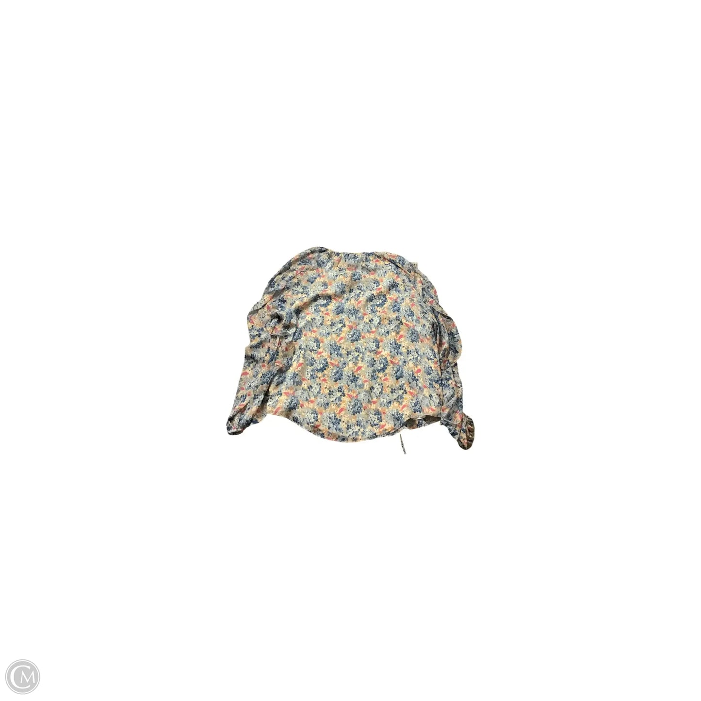 Top Long Sleeve Basic By Lauren By Ralph Lauren In Floral Print, Size: M