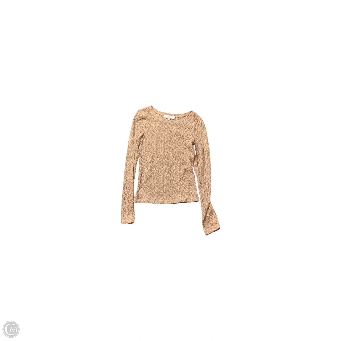 Top Long Sleeve Basic By Loft In Peach, Size: Xs