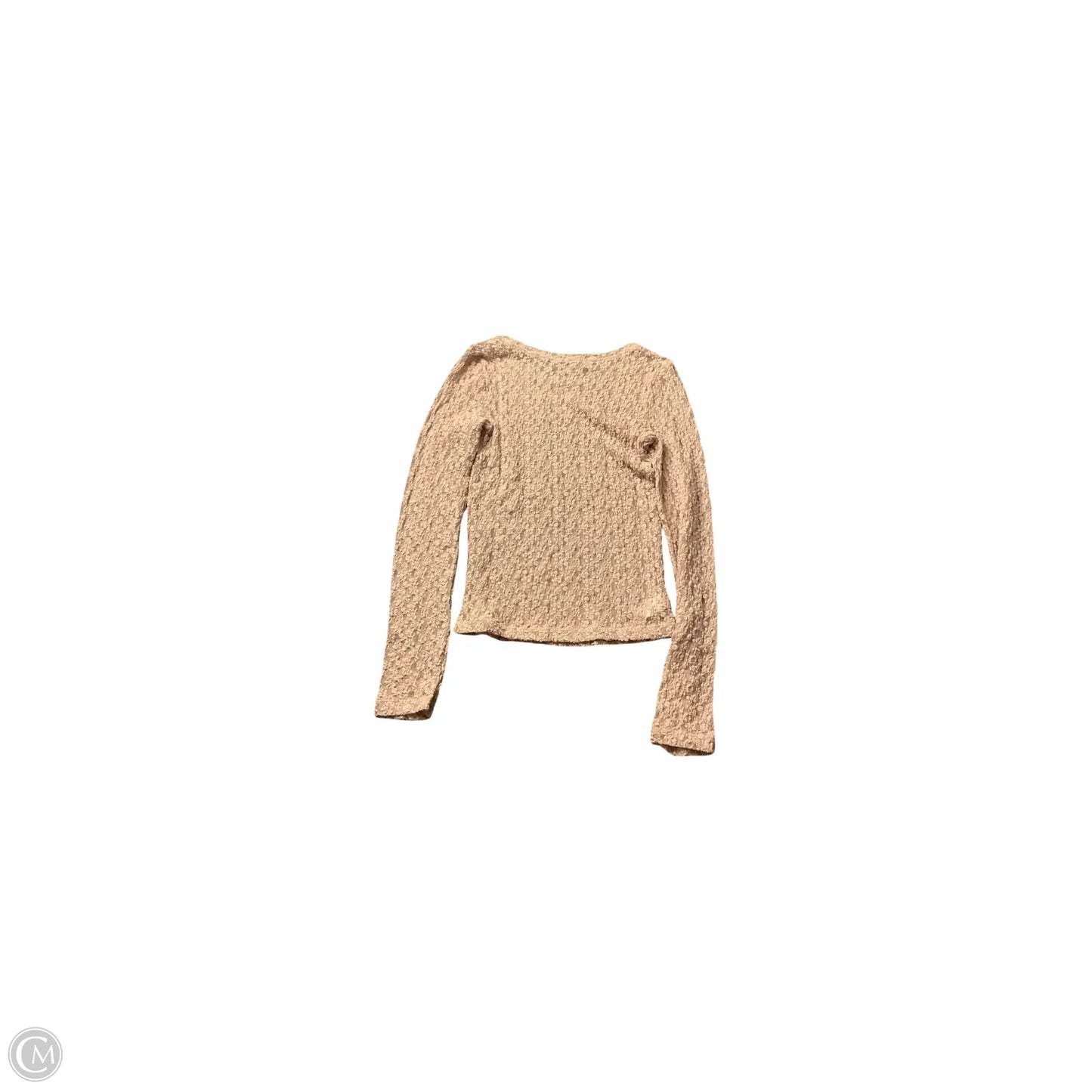 Top Long Sleeve Basic By Loft In Peach, Size: Xs