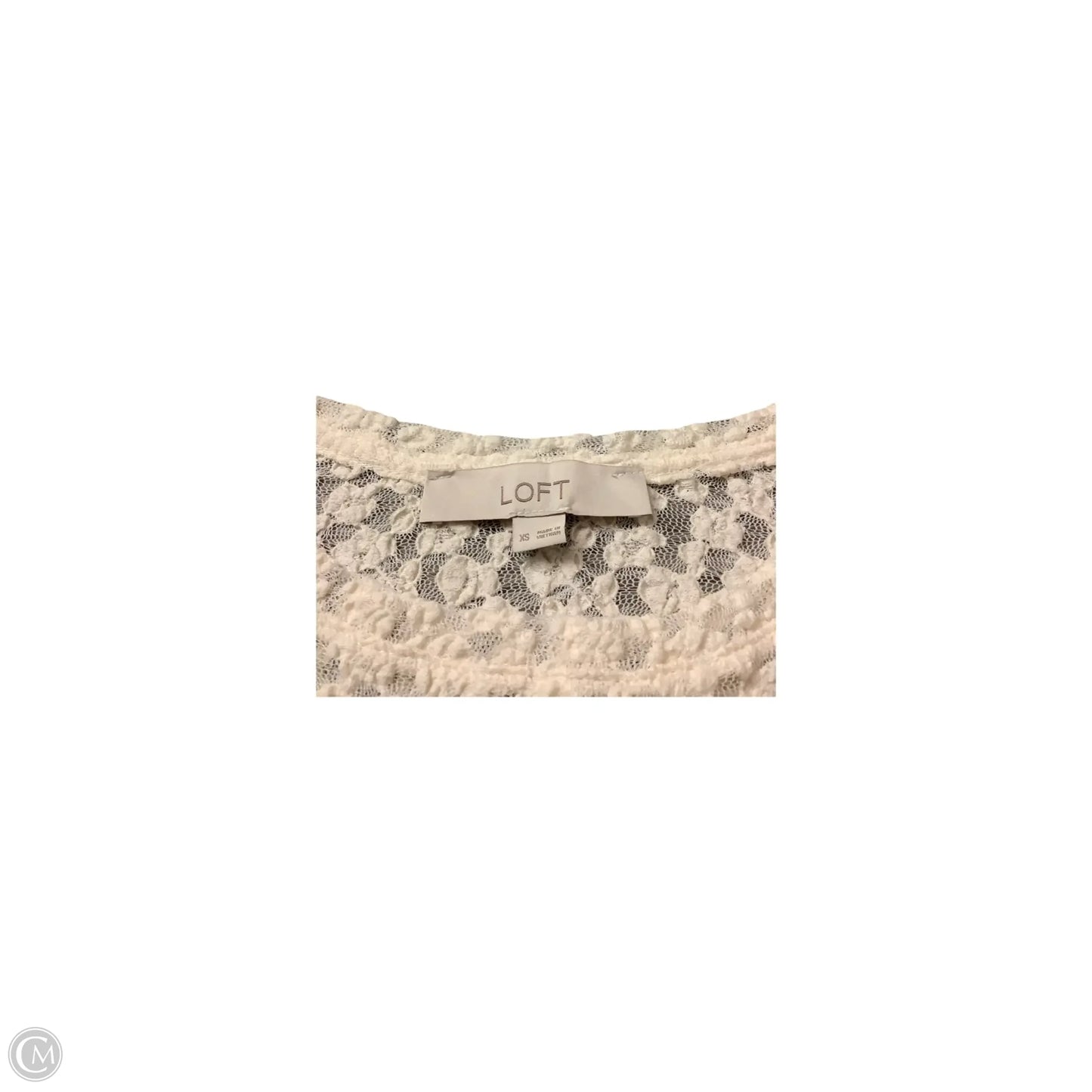 Top Long Sleeve Basic By Loft In Cream, Size: Xs