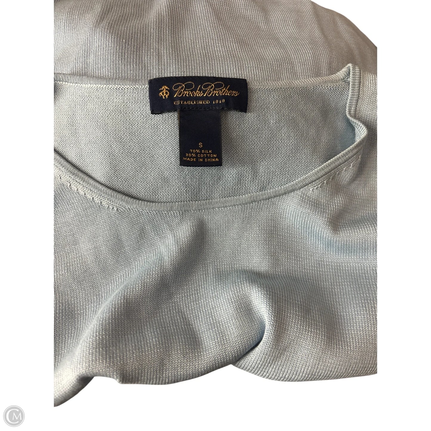 Top Short Sleeve Basic By Brooks Brothers In Blue, Size: S