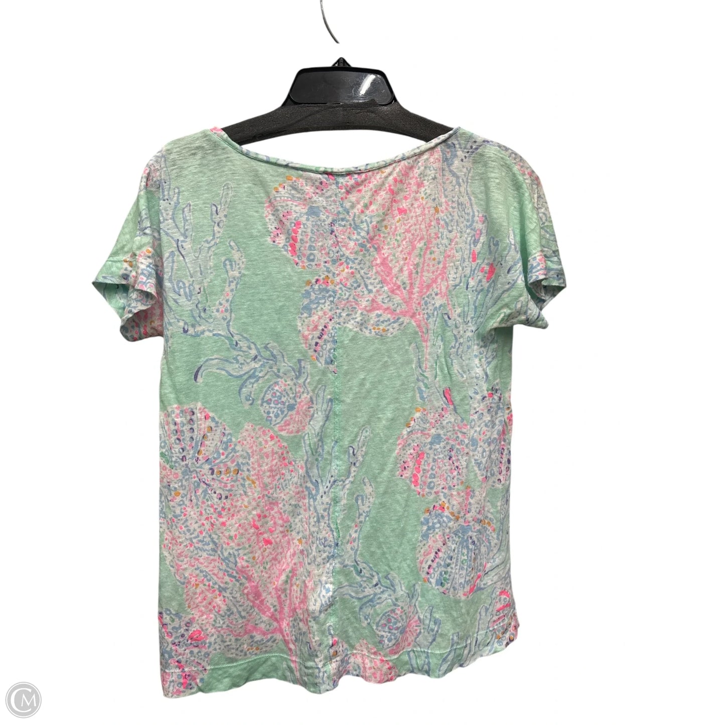 Top Short Sleeve Designer By Lilly Pulitzer In Green, Size: Xs