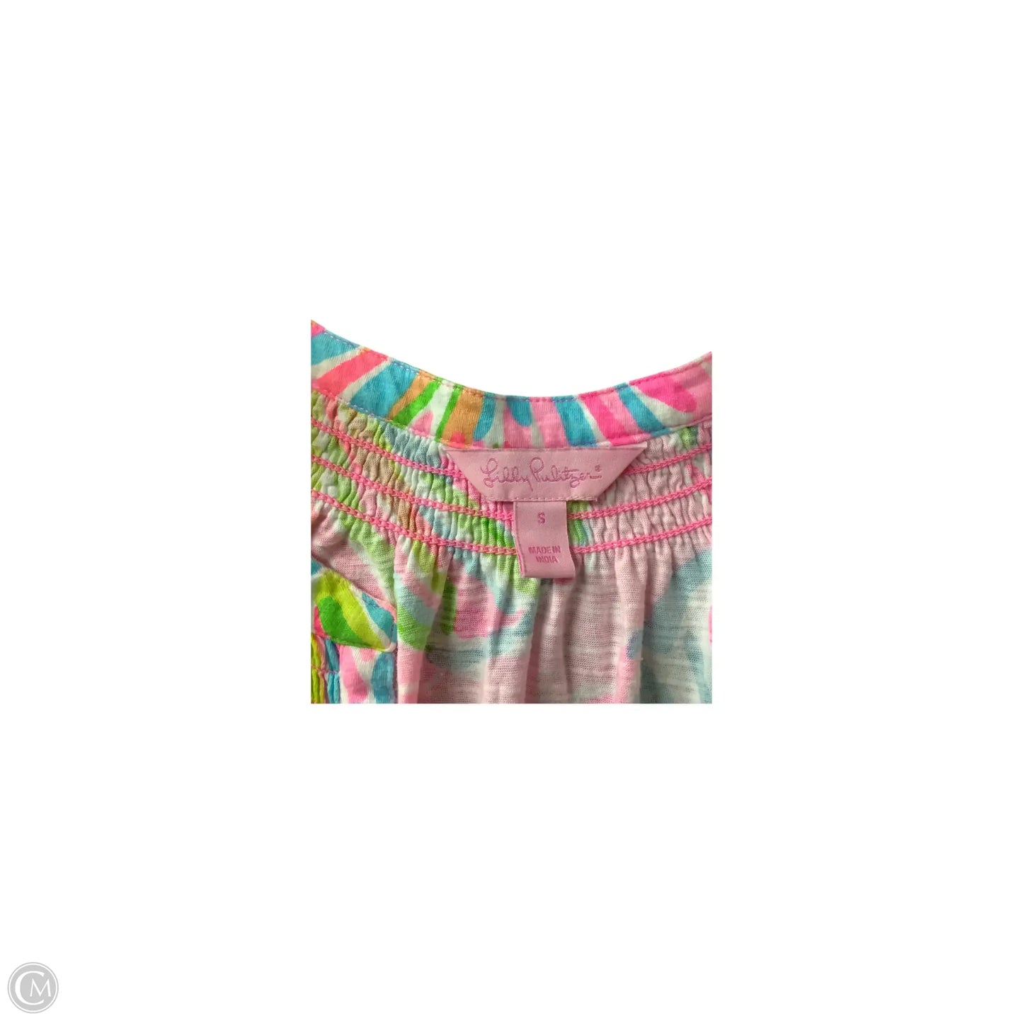 Top Sleeveless Designer By Lilly Pulitzer In Green & Pink, Size: S
