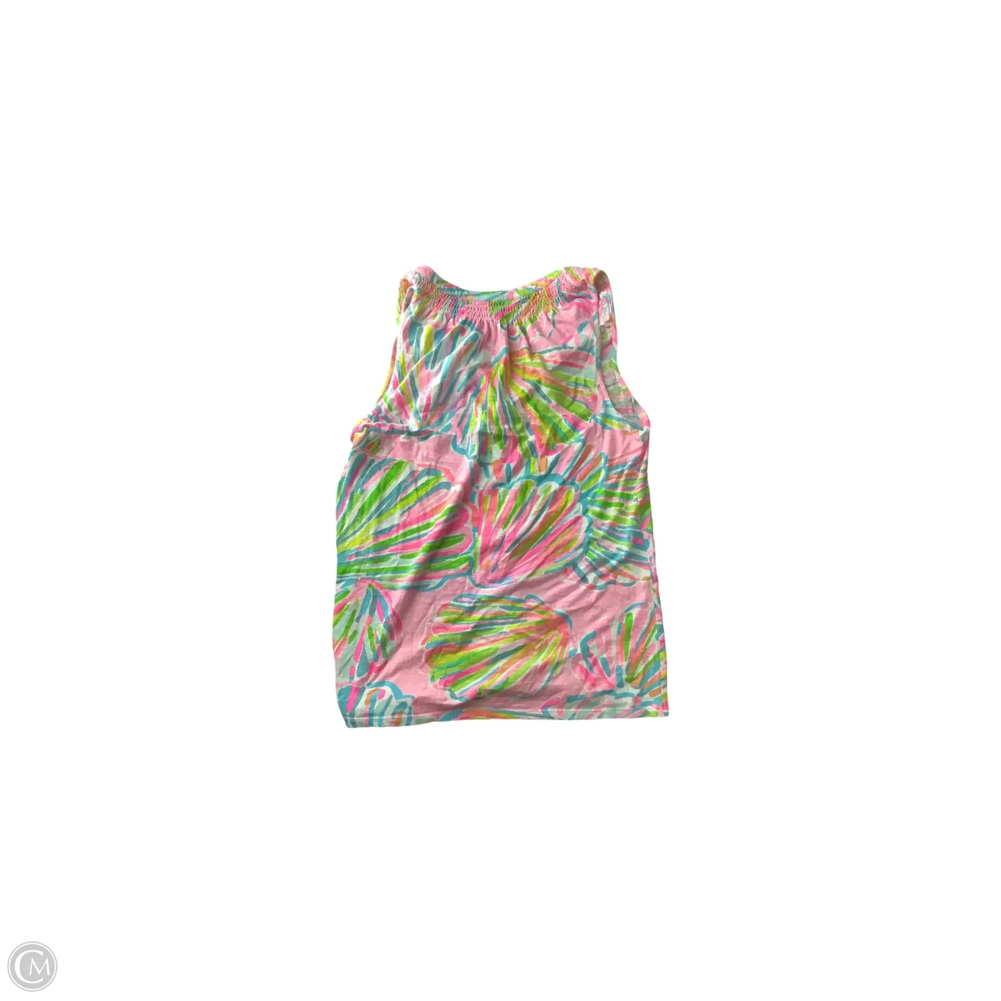 Top Sleeveless Designer By Lilly Pulitzer In Green & Pink, Size: S