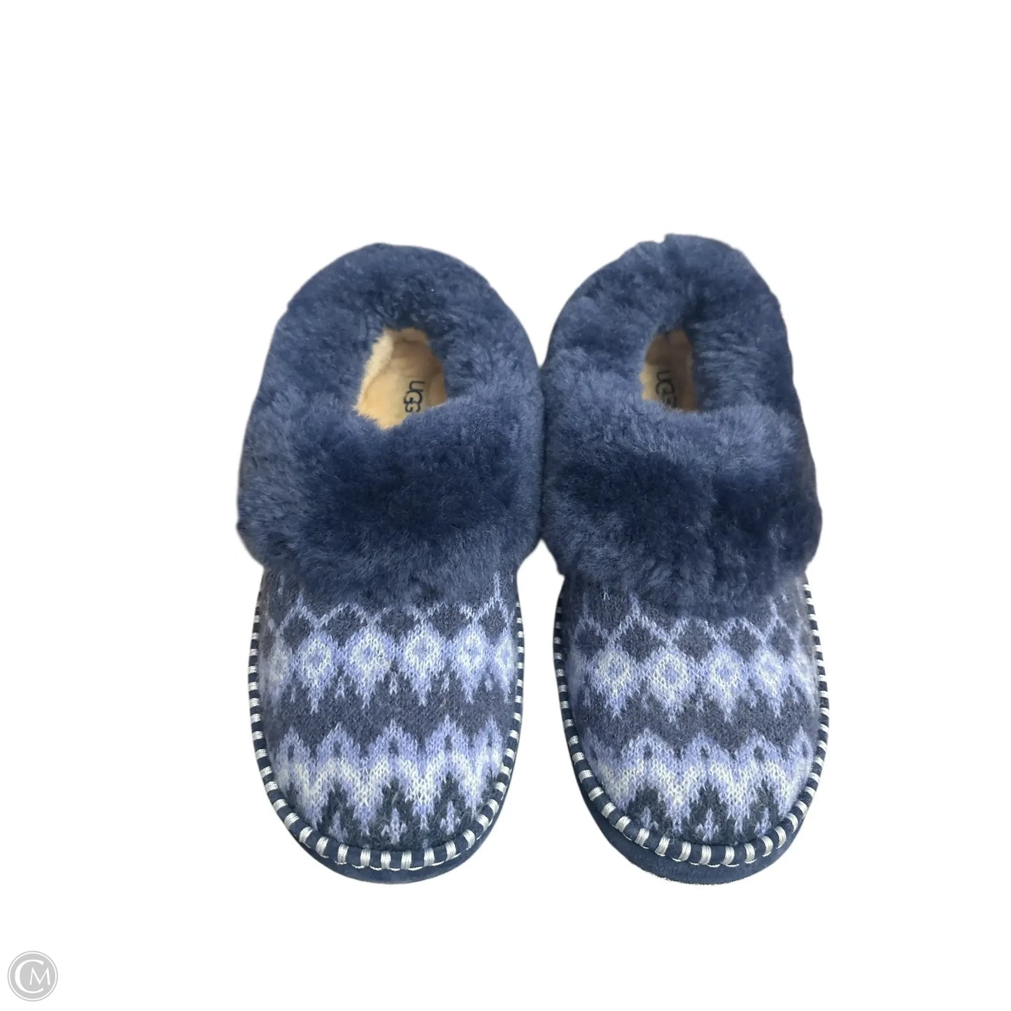 Slippers Designer By Ugg In Blue, Size: 10