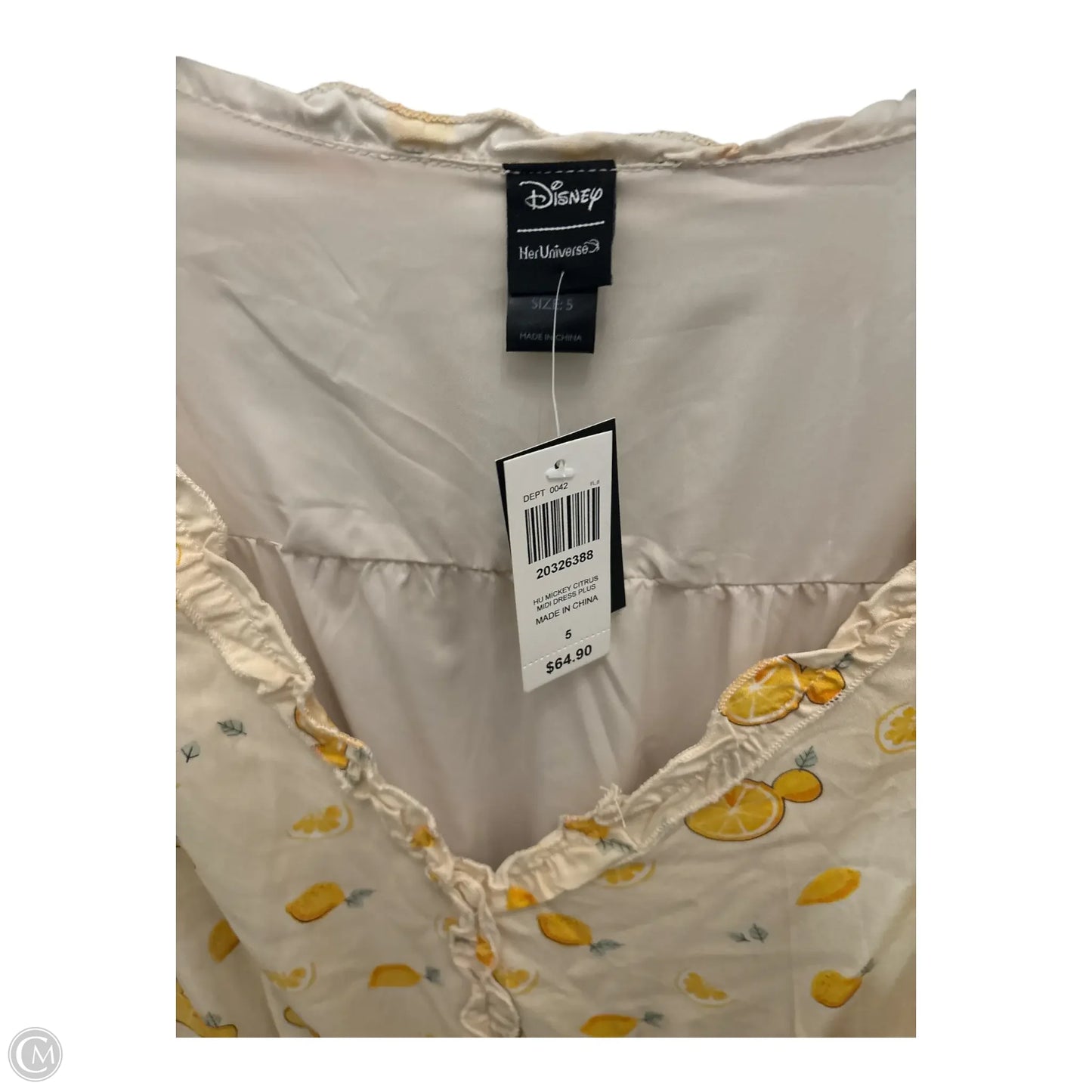 Dress Casual Midi By Disney Store In Yellow, Size: 3x