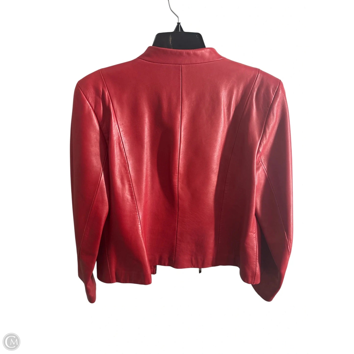 Jacket Leather By Cole-haan In Red, Size: 12