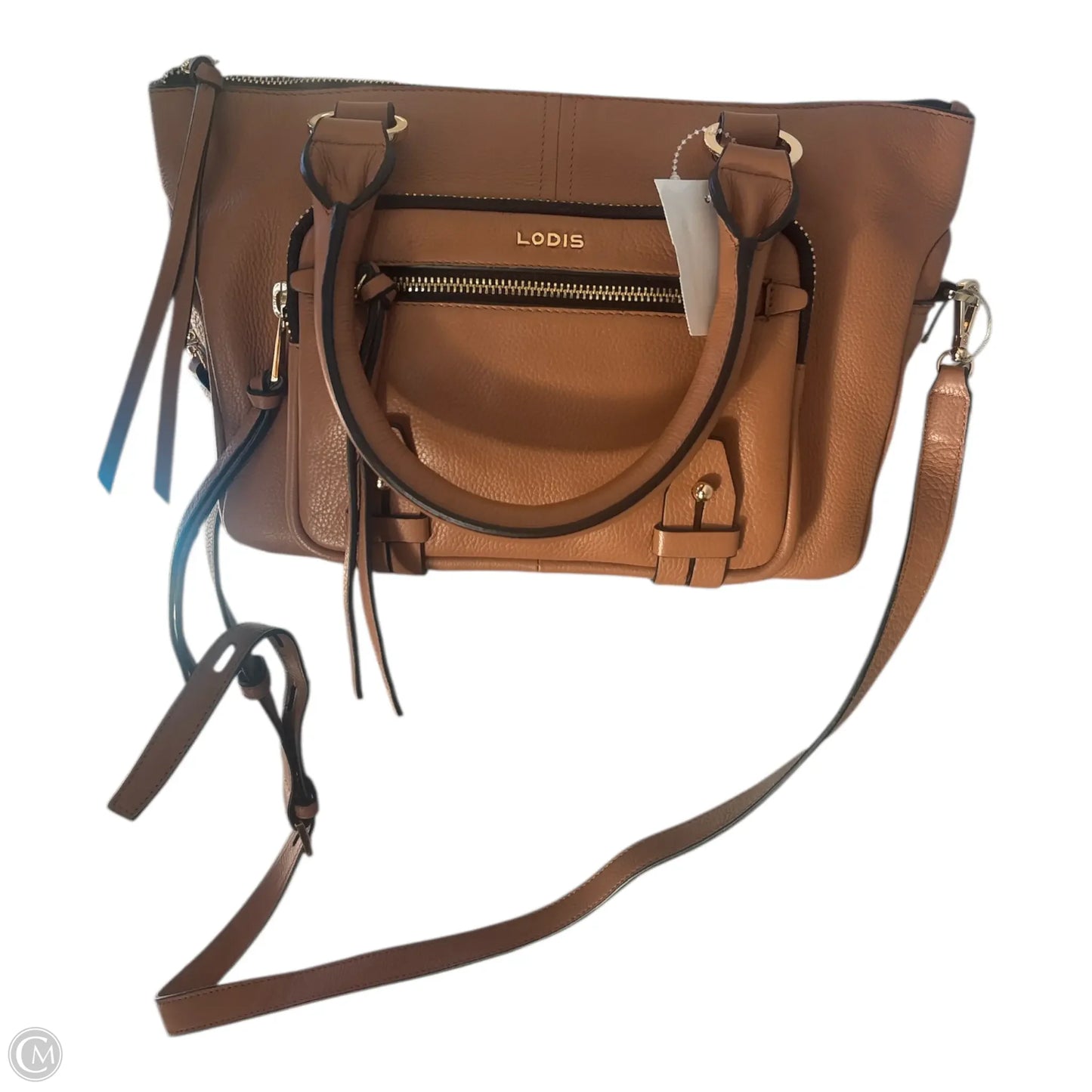Handbag Leather By Lodis, Size: Medium
