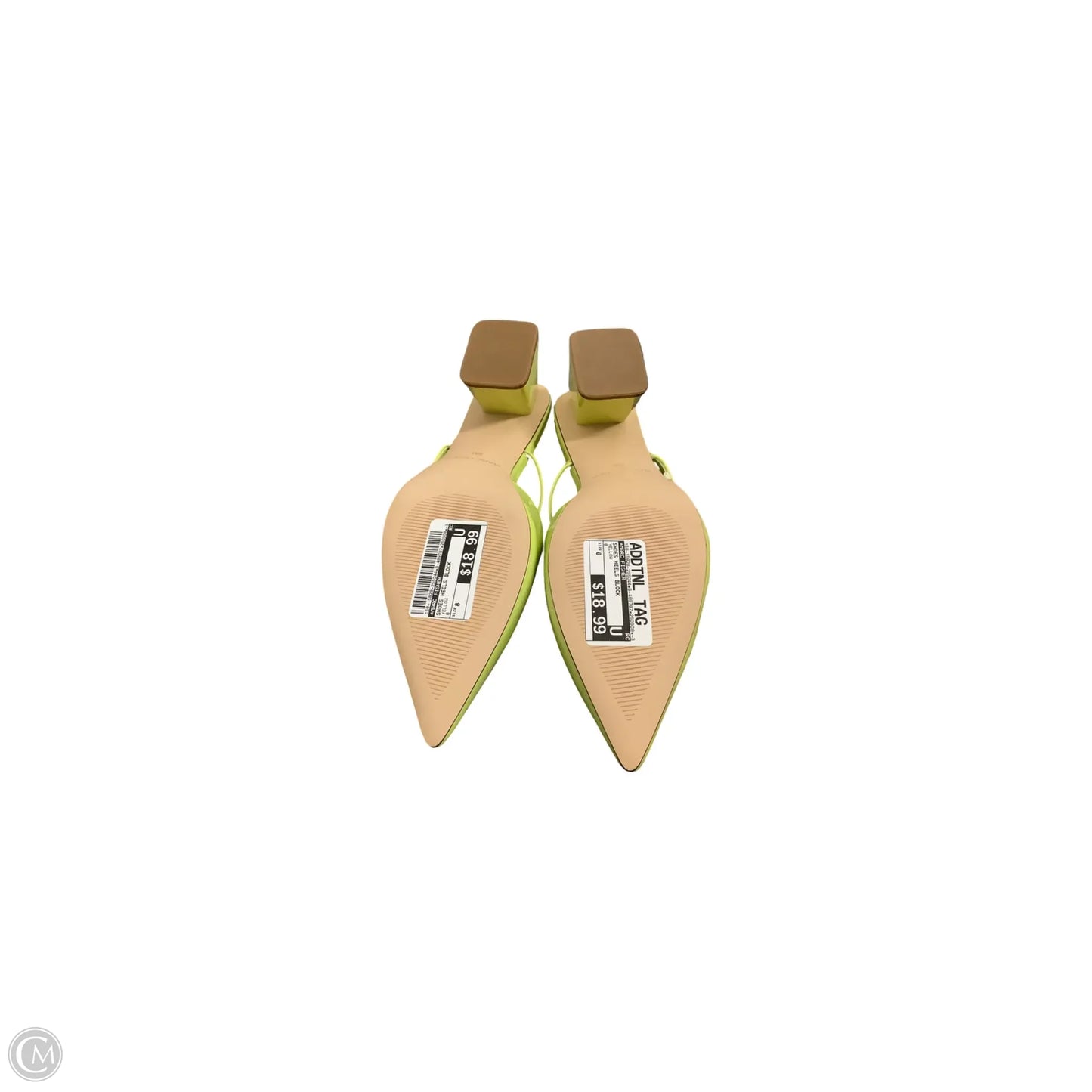 Shoes Heels Block By Marc Fisher In Yellow, Size: 8