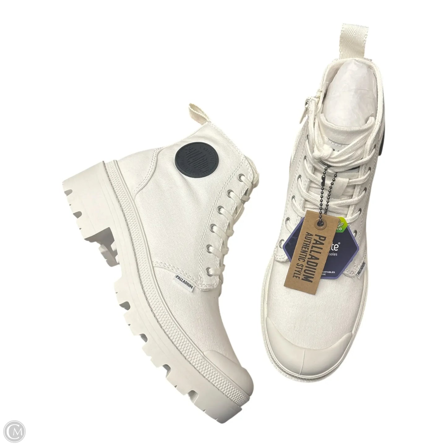 Boots Ankle Heels By Clothes Mentor In White, Size: 6.5