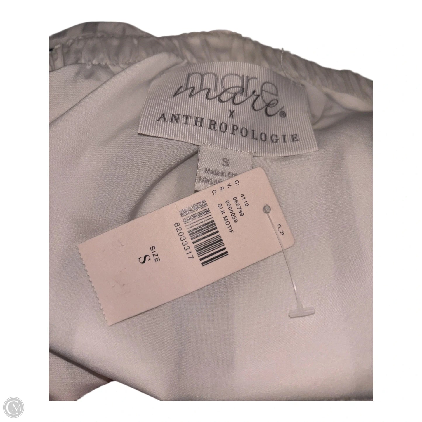 Top Long Sleeve Basic By Mare Mare In Black & White, Size: S