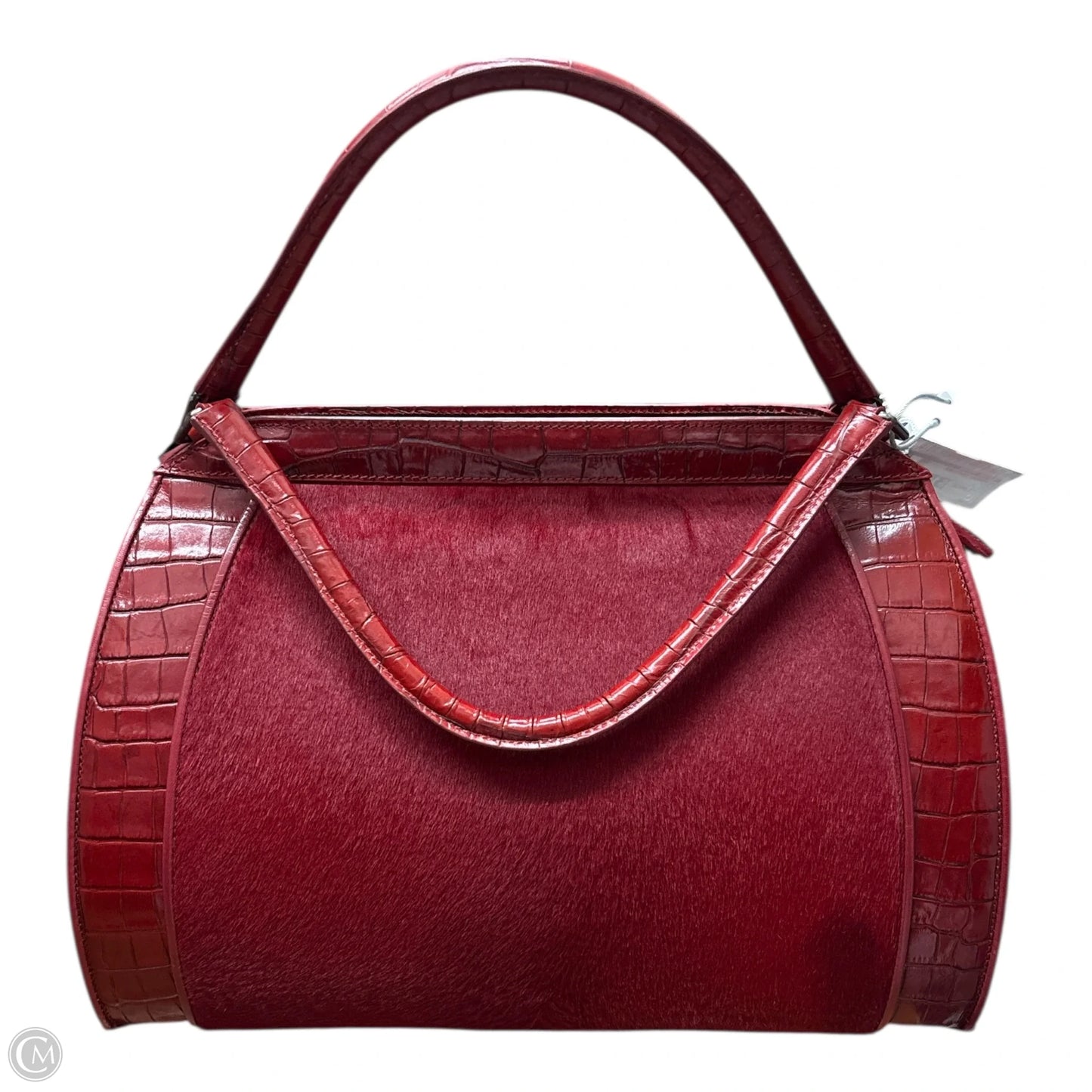 Handbag Leather By Donna Karan, Size: Large