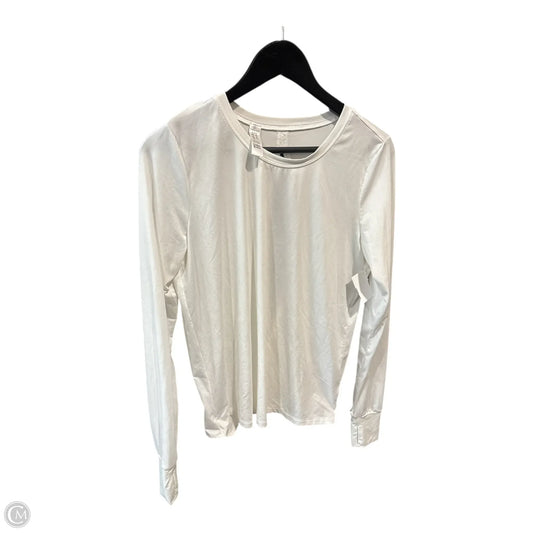 Athletic Top Long Sleeve Crewneck By Spanx In White, Size: M