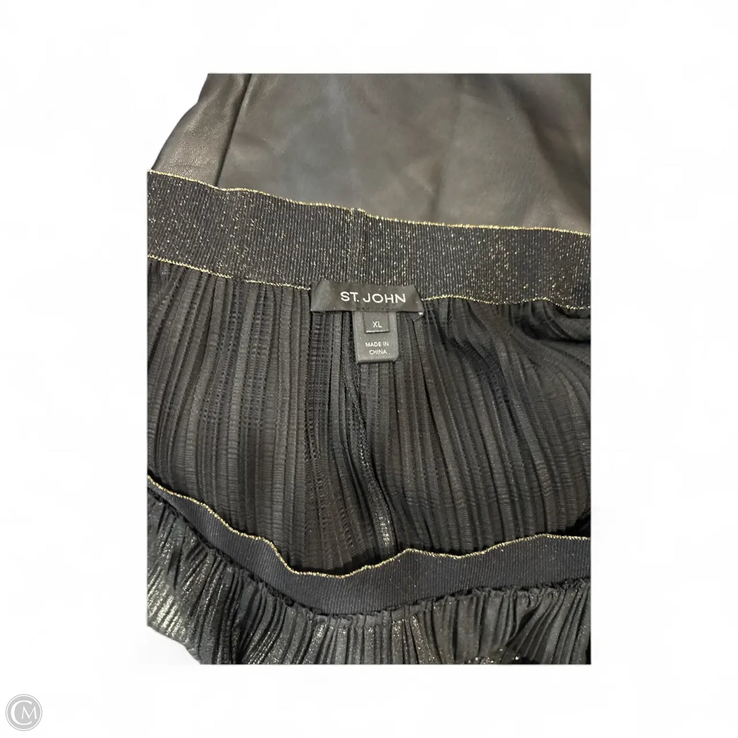 Skirt Luxury Designer By St John Collection In Gold, Size: Xl