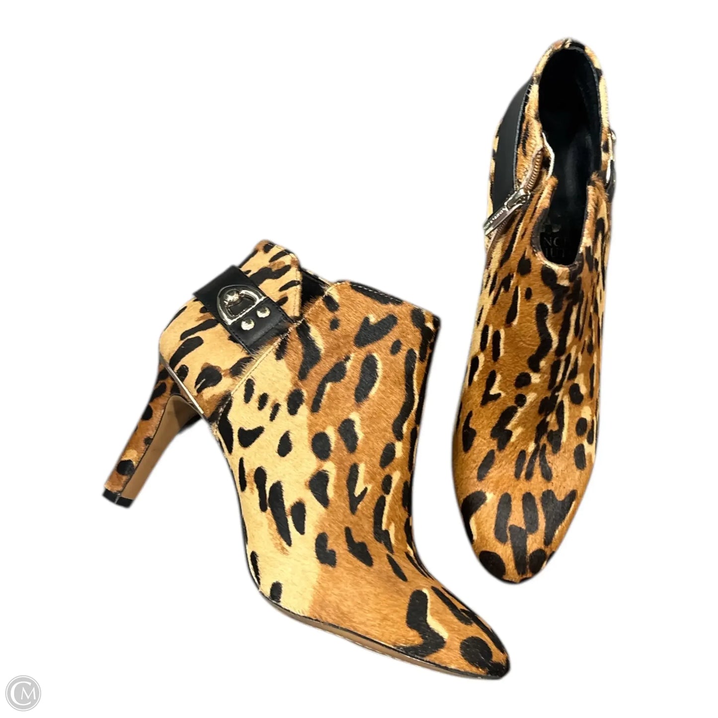 Boots Ankle Heels By Vince Camuto In Animal Print, Size: 9.5