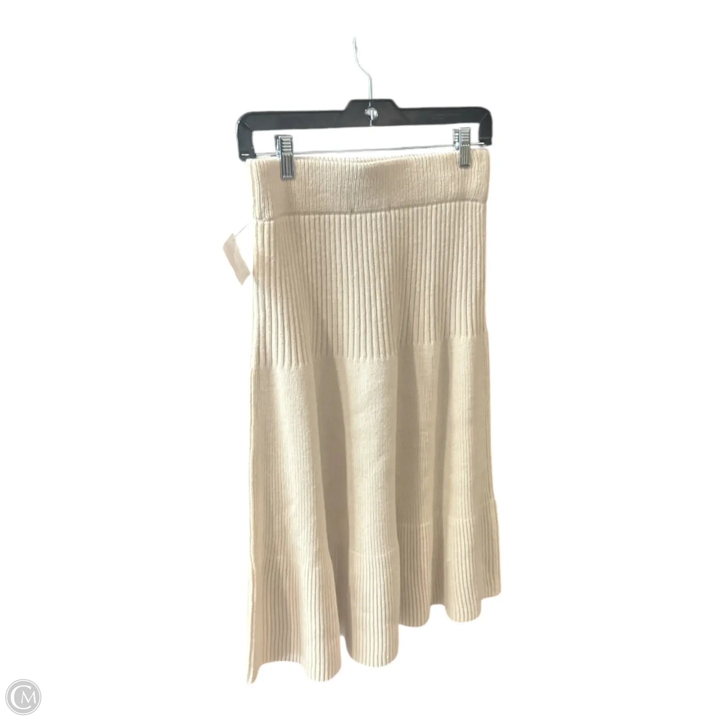 Skirt Midi By Clothes Mentor In Cream, Size: M