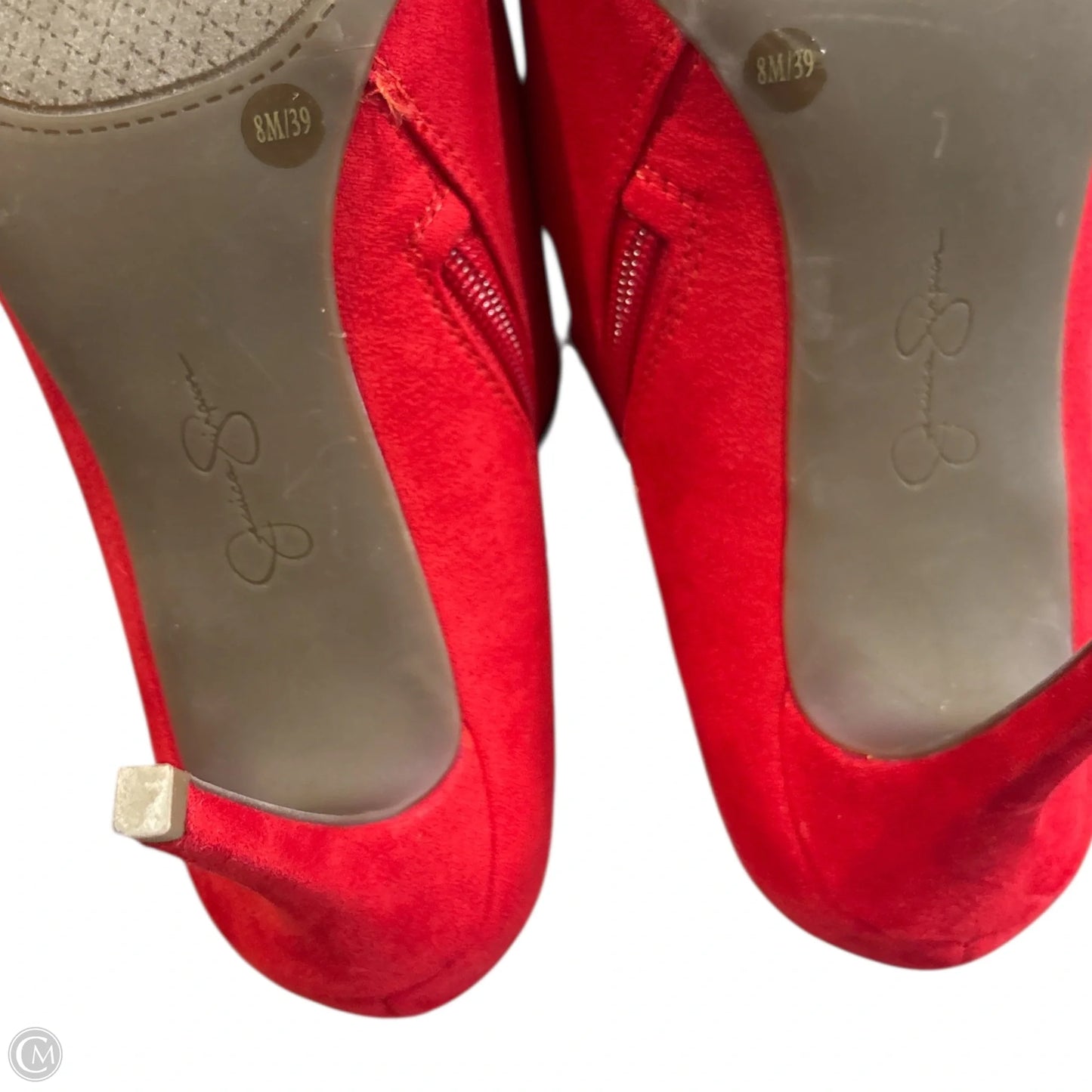 Boots Ankle Heels By Jessica Simpson In Red, Size: 8