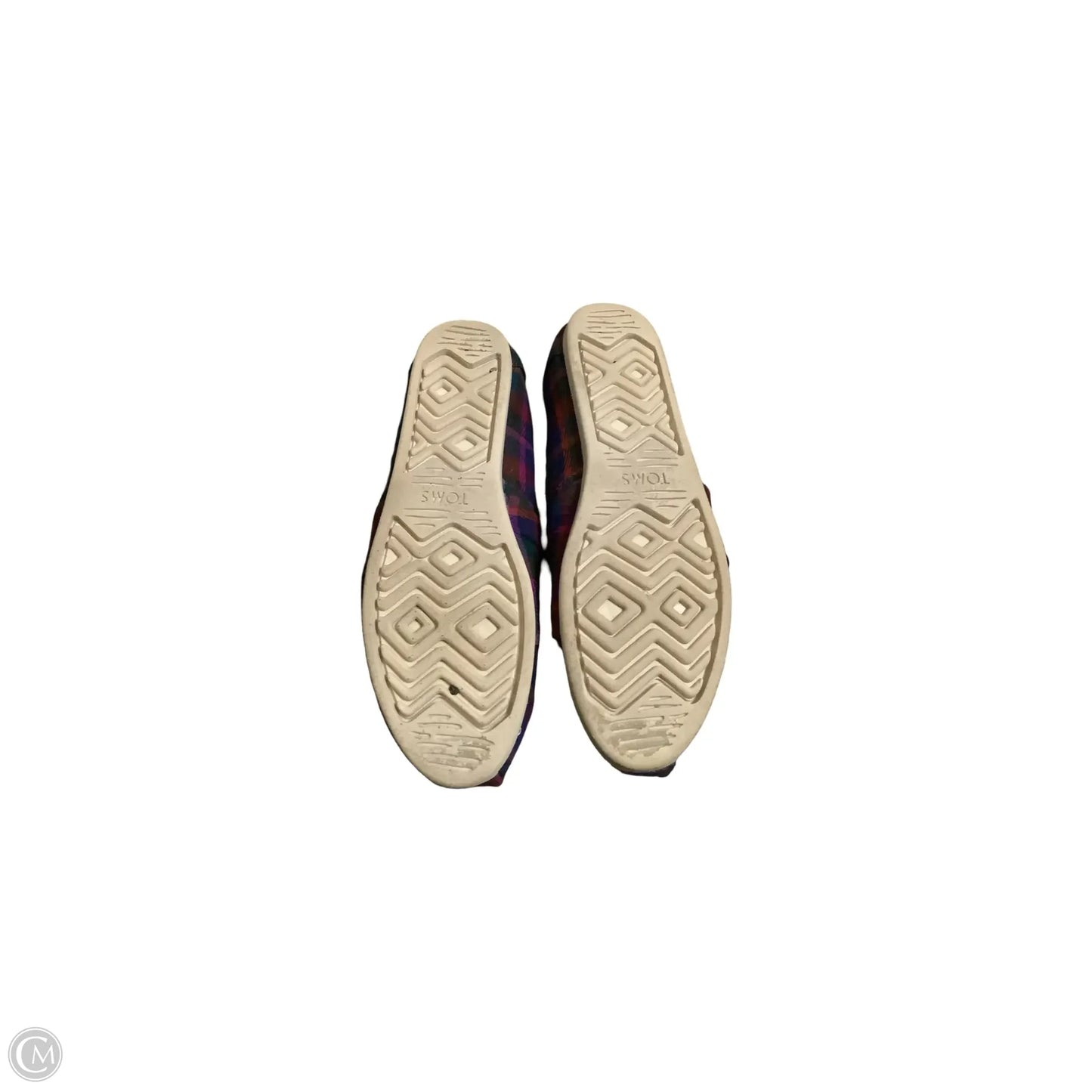 Shoes Flats By Toms In Plaid Pattern, Size: 9.5