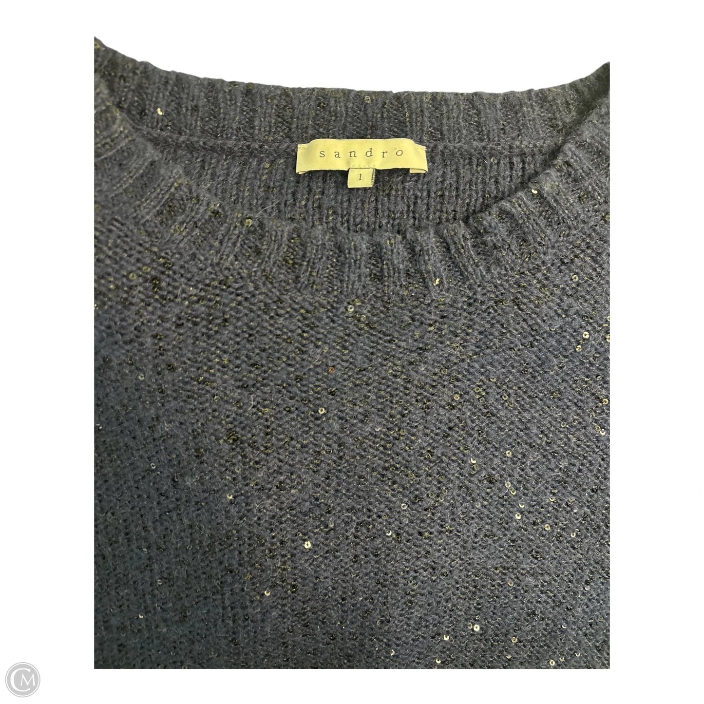 Top Short Sleeve Designer By Sandro In Blue, Size: S