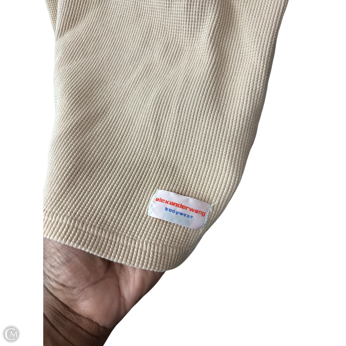 Top Long Sleeve Luxury Designer By Alexander Wang In Tan, Size: M