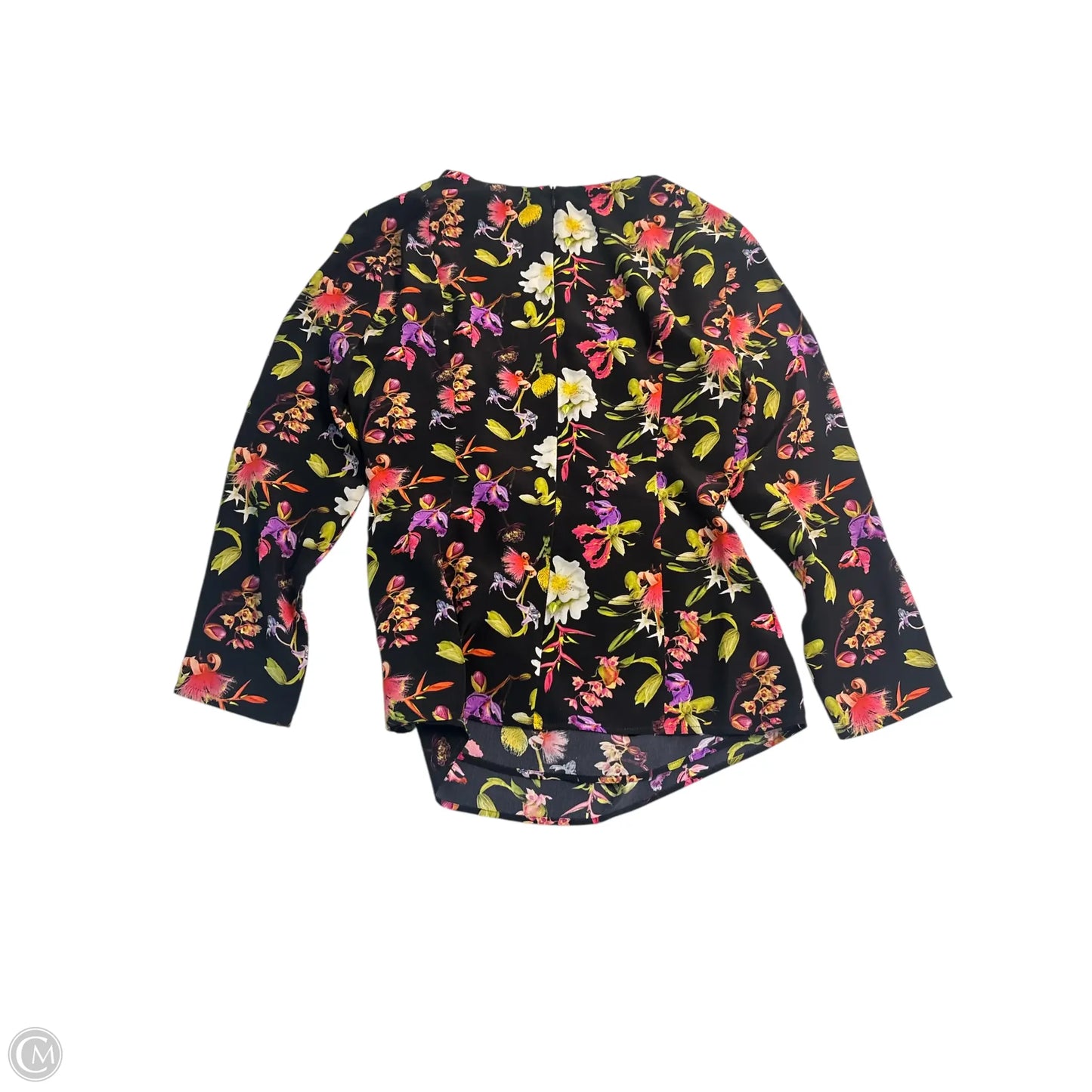 Top Long Sleeve Designer By Escada In Floral Print, Size: S