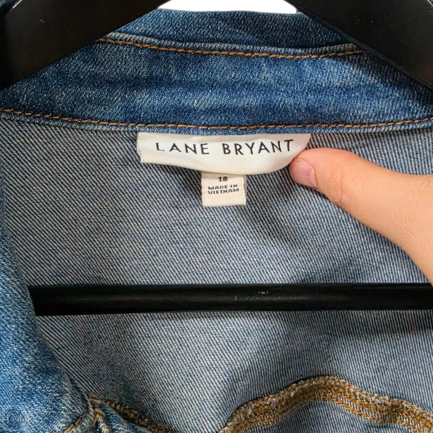 Jacket Denim By Lane Bryant In Blue, Size: 18