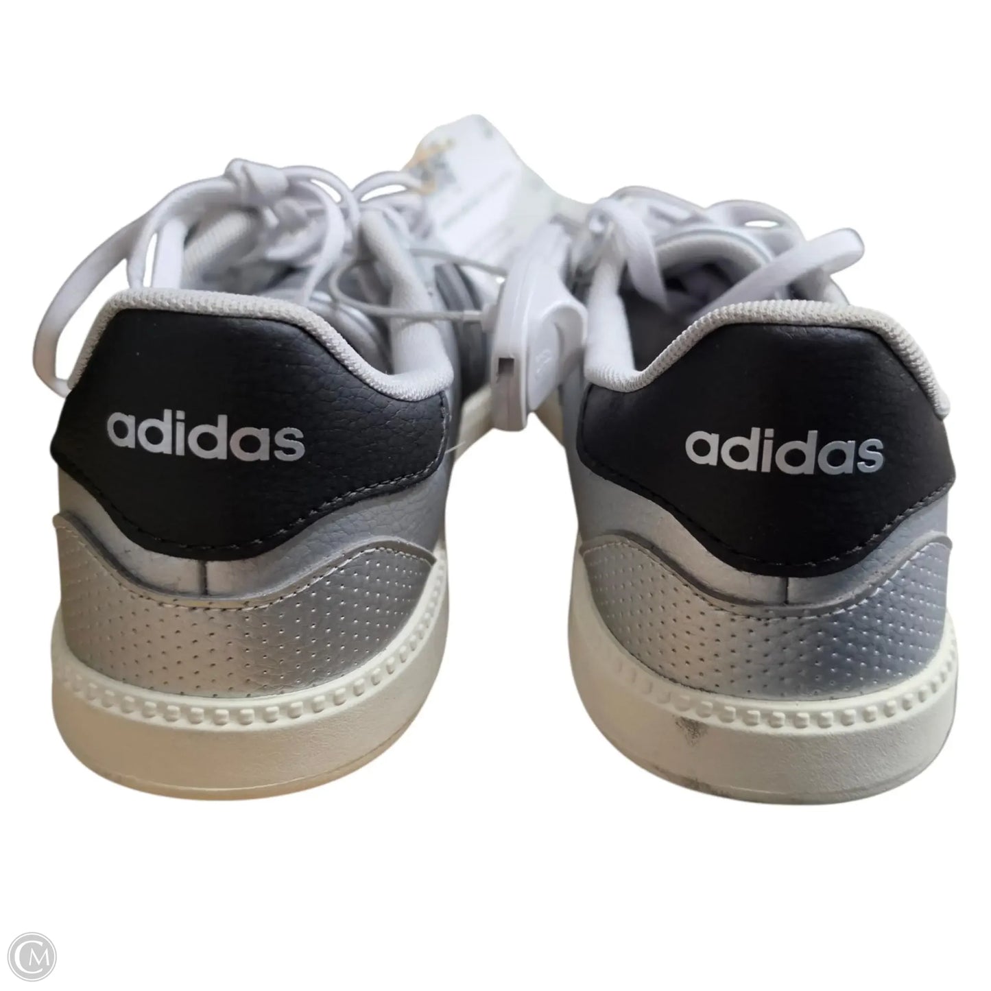 Shoes Sneakers By Adidas In Silver, Size: 9