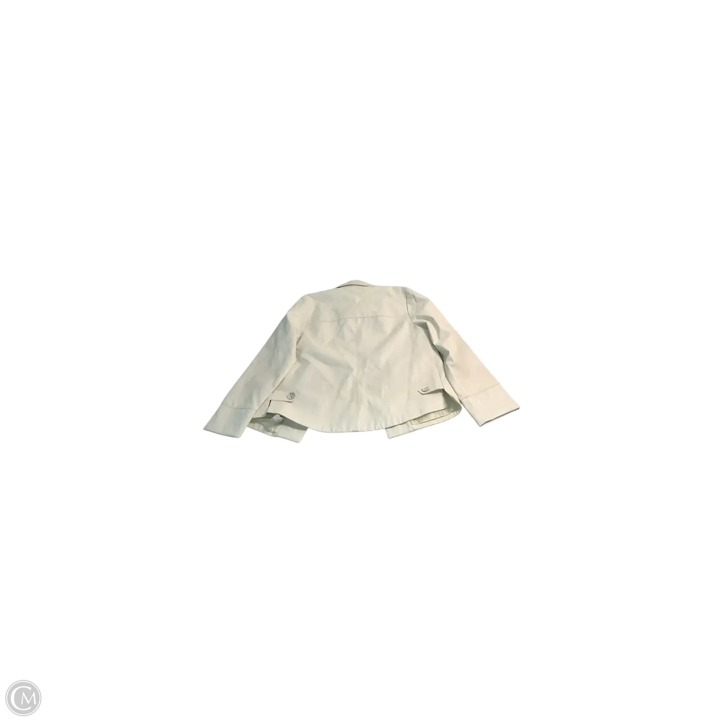 Jacket Leather By Chicos In White, Size: S