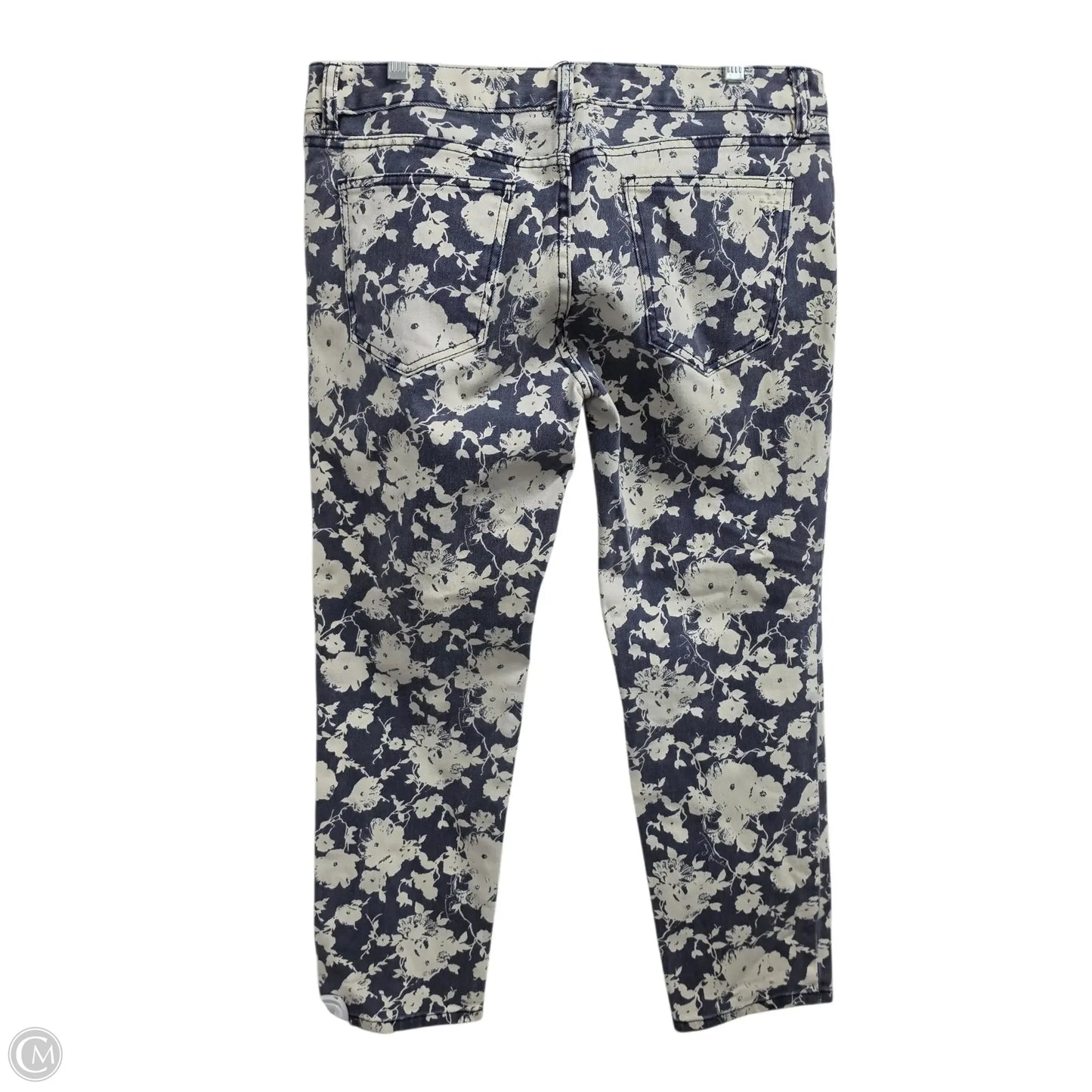 Jeans Designer By Tory Burch In Blue & White, Size: 12