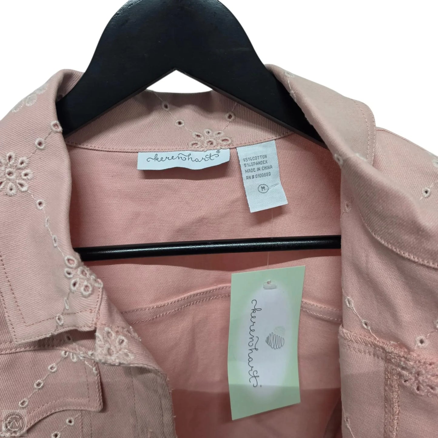 Jacket Denim By Keren Hart In Pink, Size: M