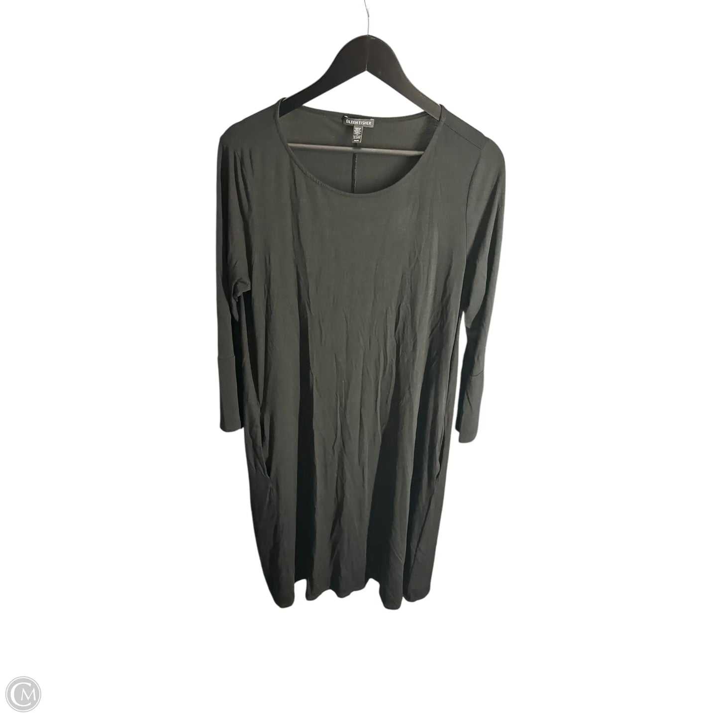 Dress Casual Midi By Eileen Fisher In Black, Size: M