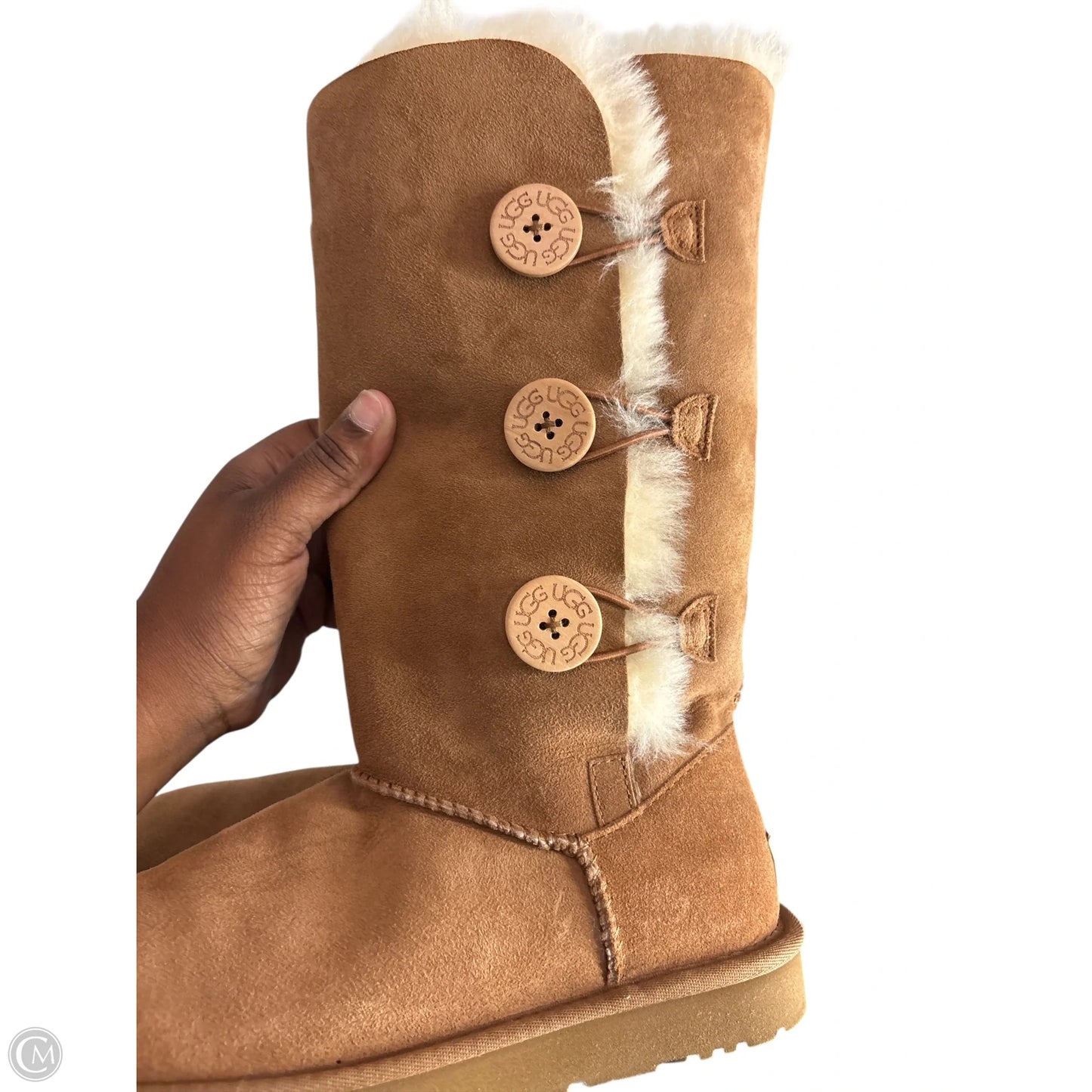 Boots Designer By Ugg In Tan, Size: 8