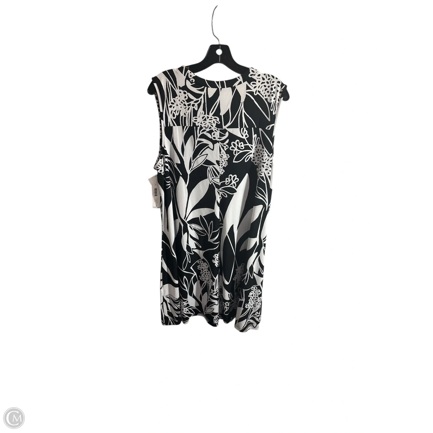 Dress Casual Midi By Chicos In Black & White, Size: L