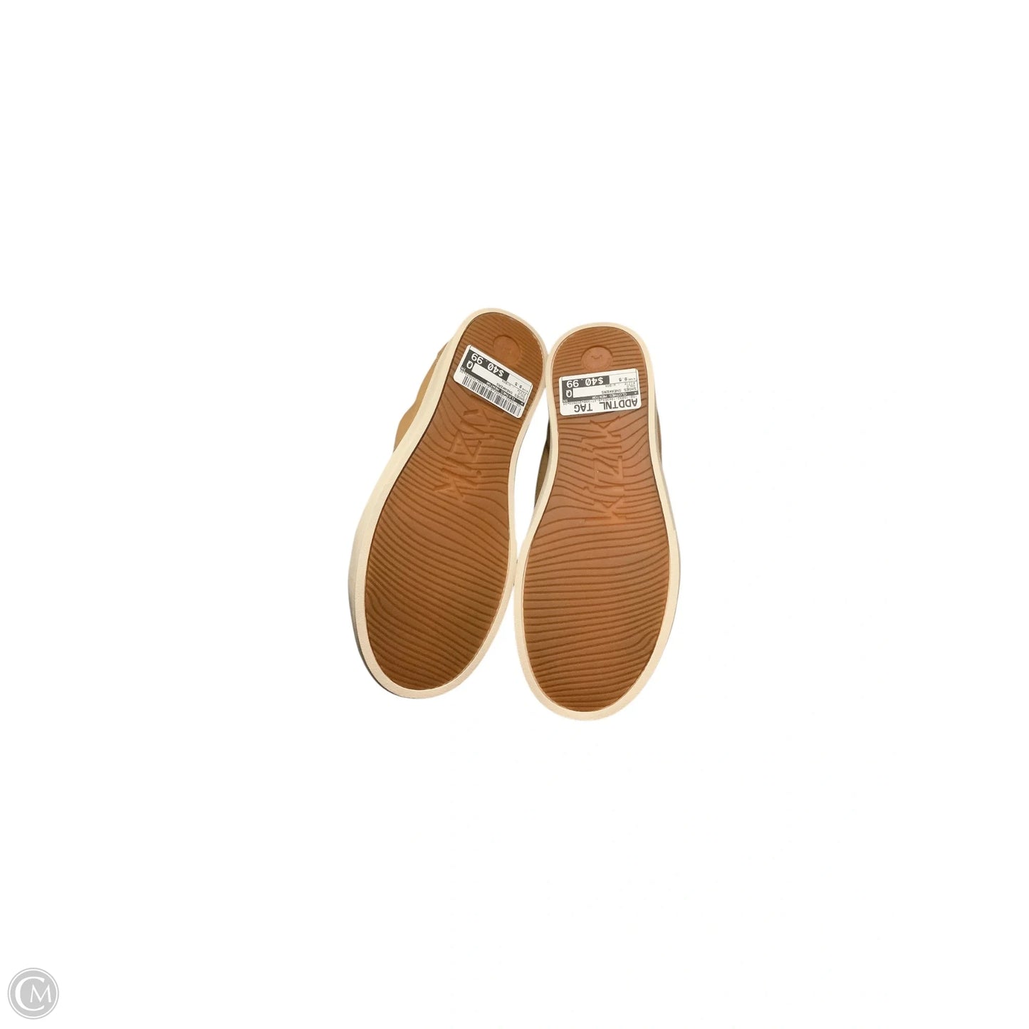 Shoes Sneakers By Clothes Mentor In Gold, Size: 9.5